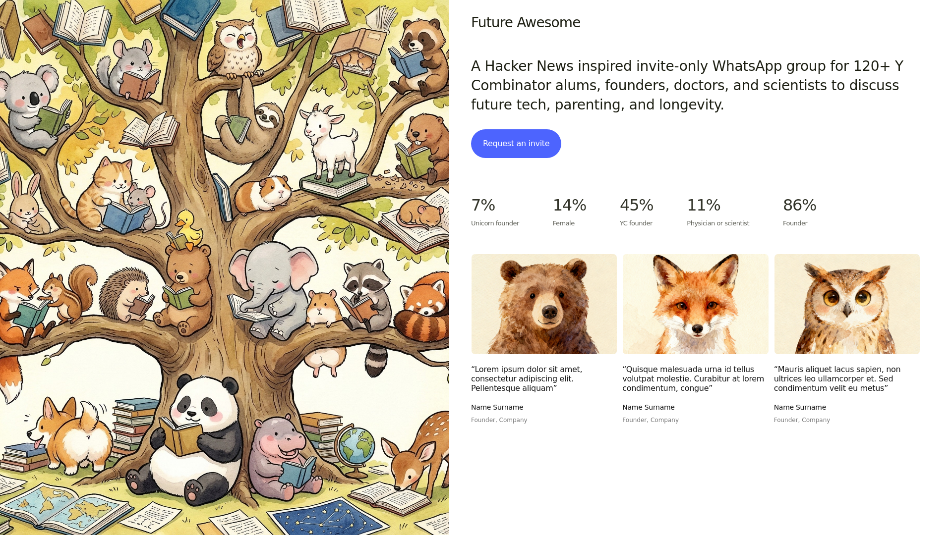 website screenshot of https://future-awesome.pages.dev/