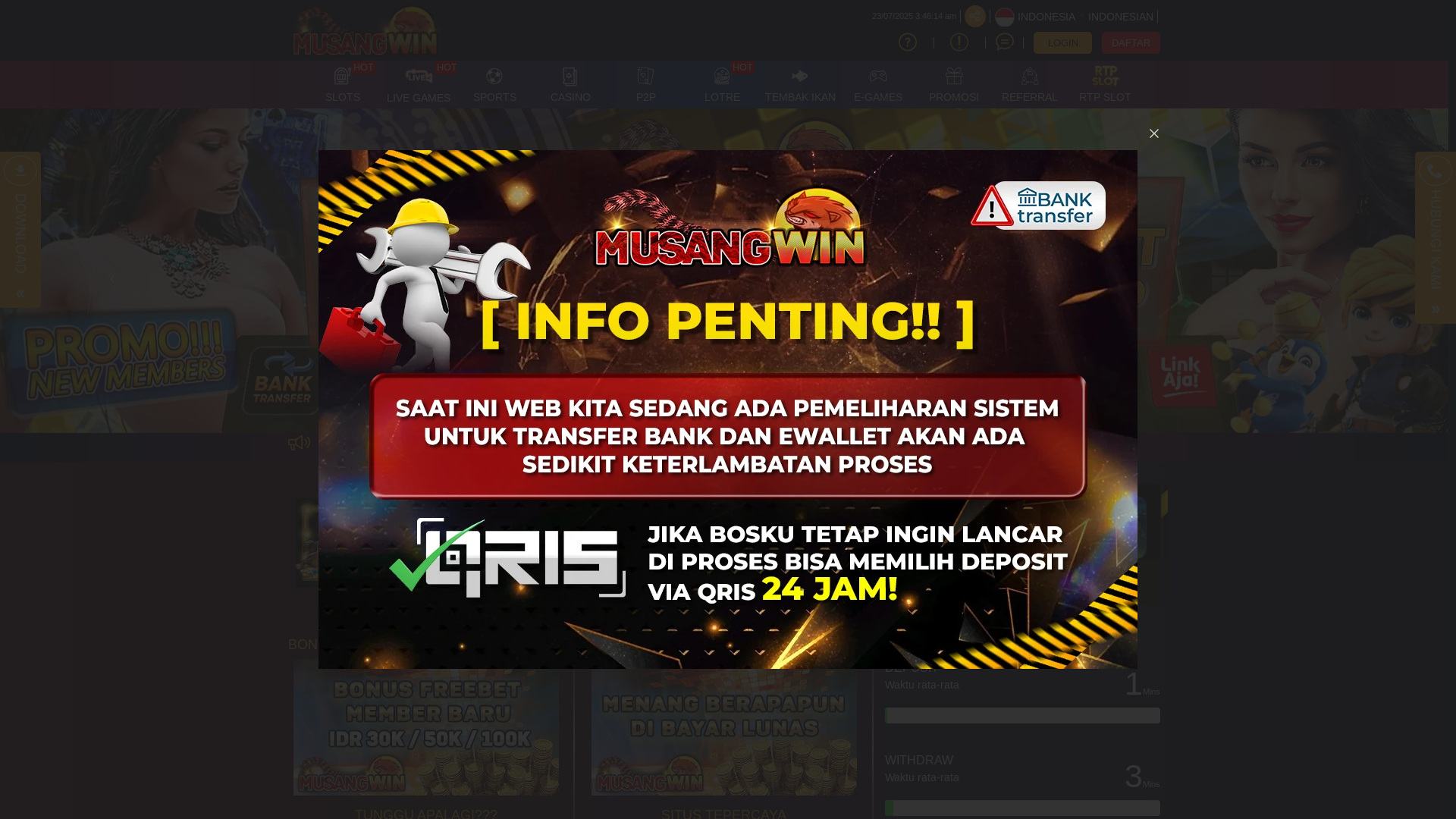 website screenshot of https://musangwinsuper.com/