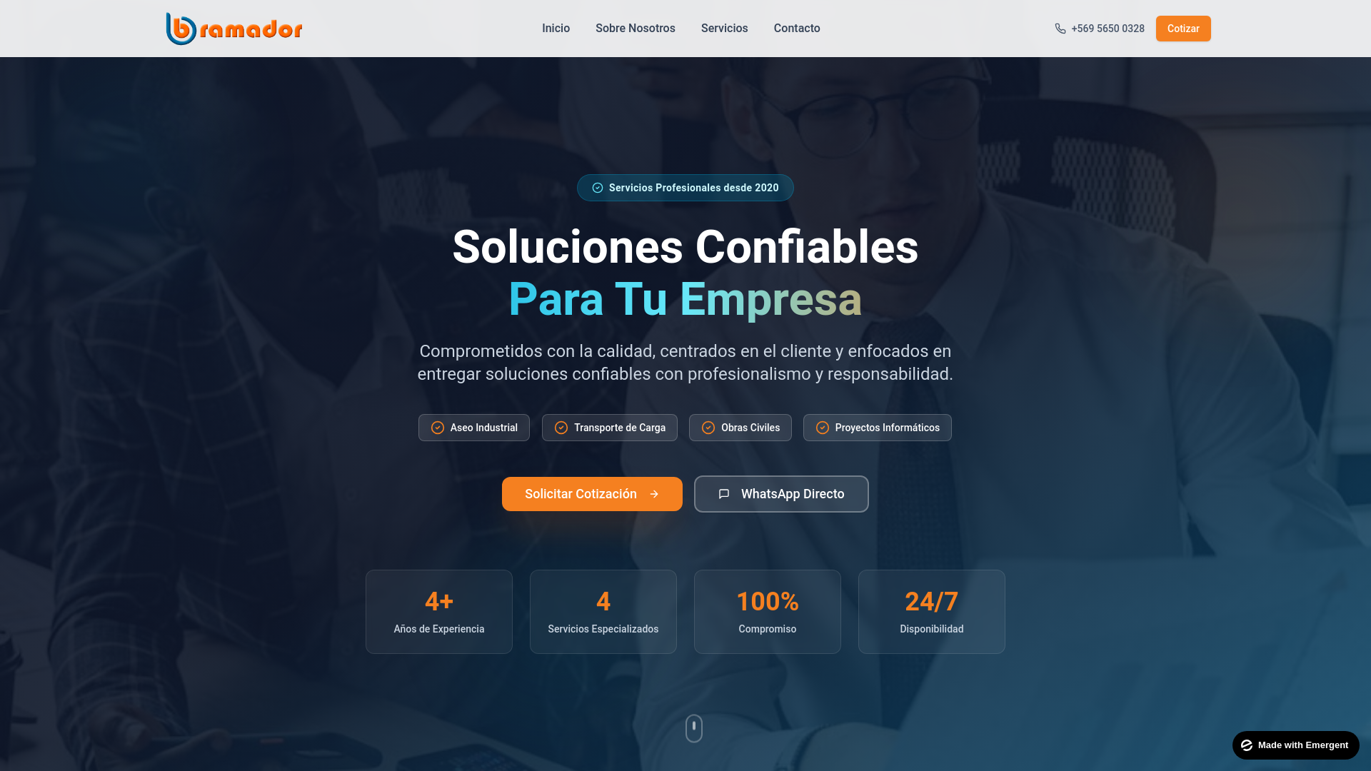 website screenshot of https://maestroapp.cl