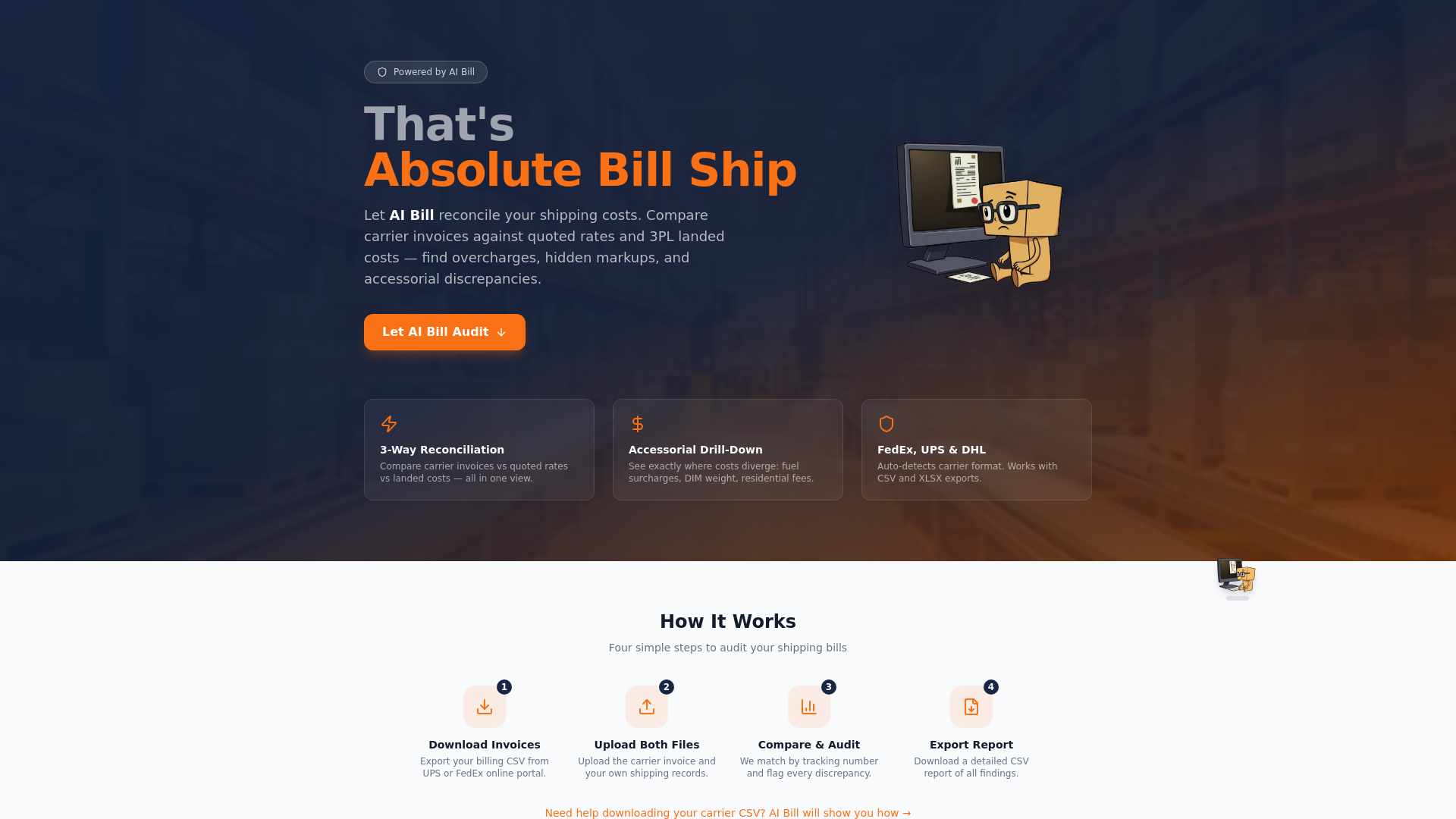 website screenshot of https://absolutebillship.com/