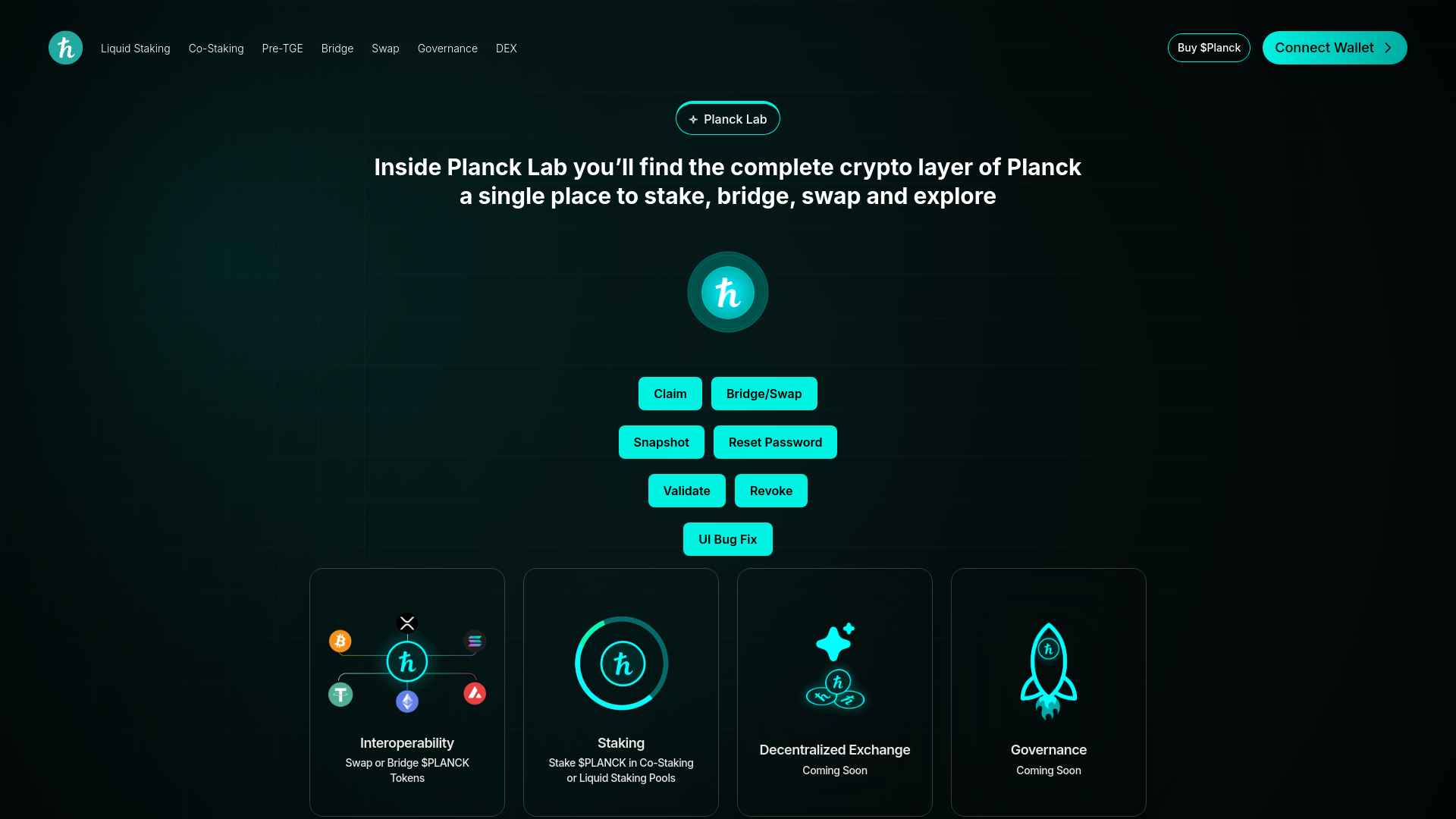 website screenshot of https://tge-plancknetwork.pages.dev