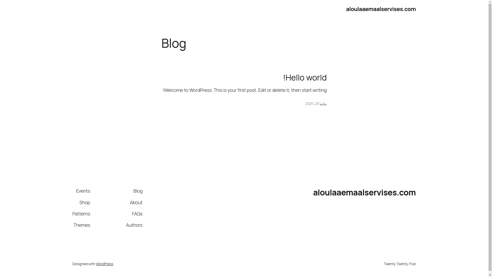 website screenshot of https://aloulaaemaalservises.com/