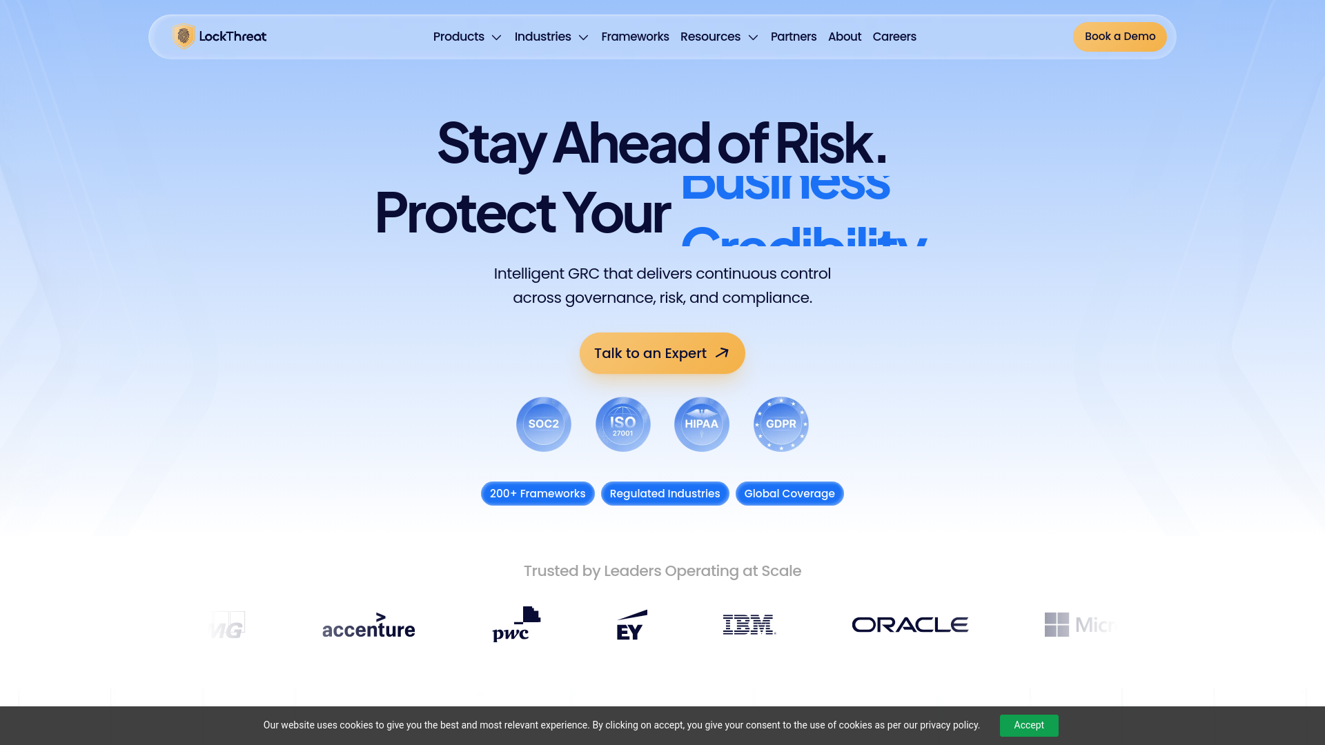 website screenshot of https://golockthreat.com
