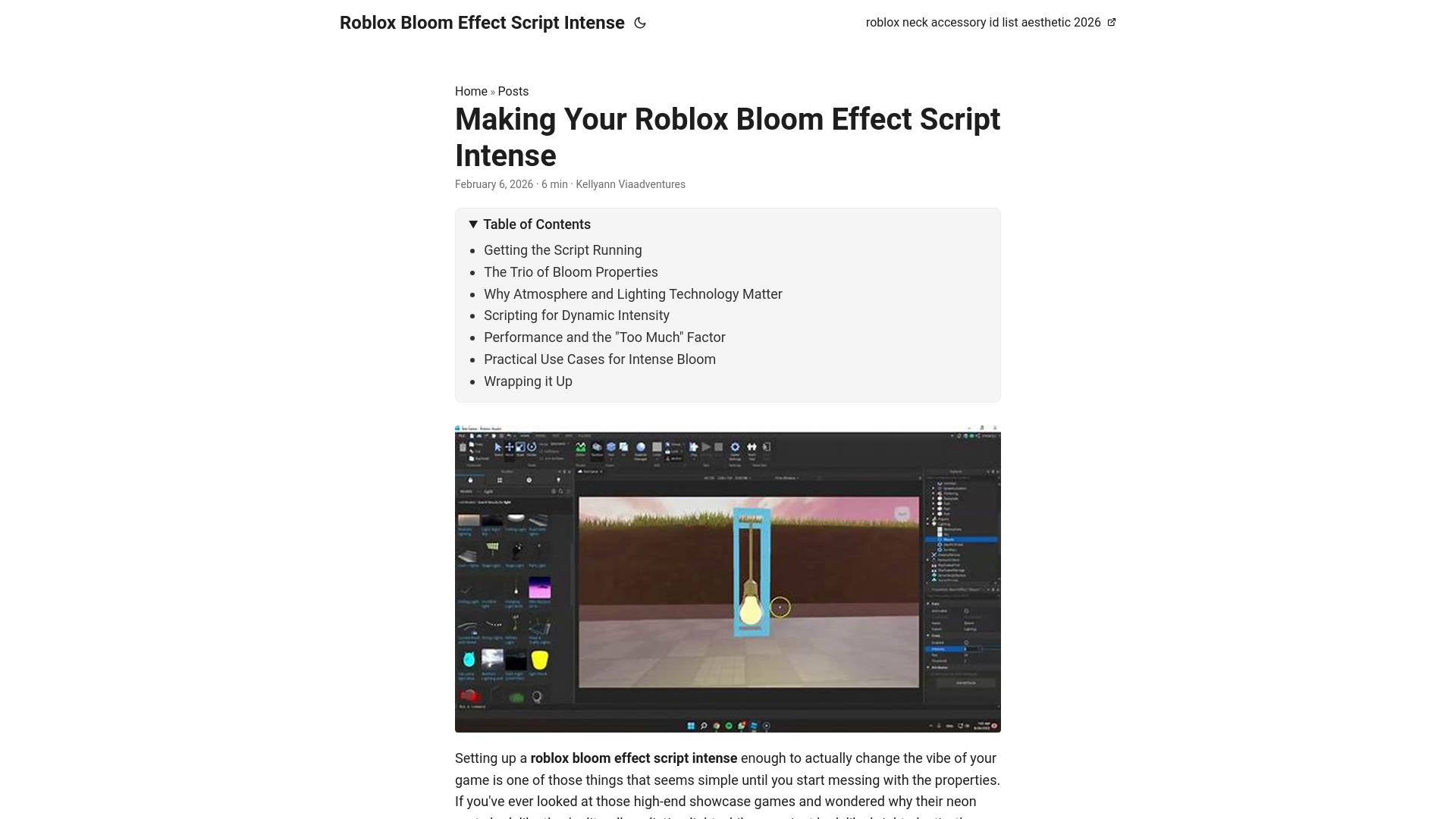 website screenshot of https://roblox-bloom-effect-script-intense.pages.dev/