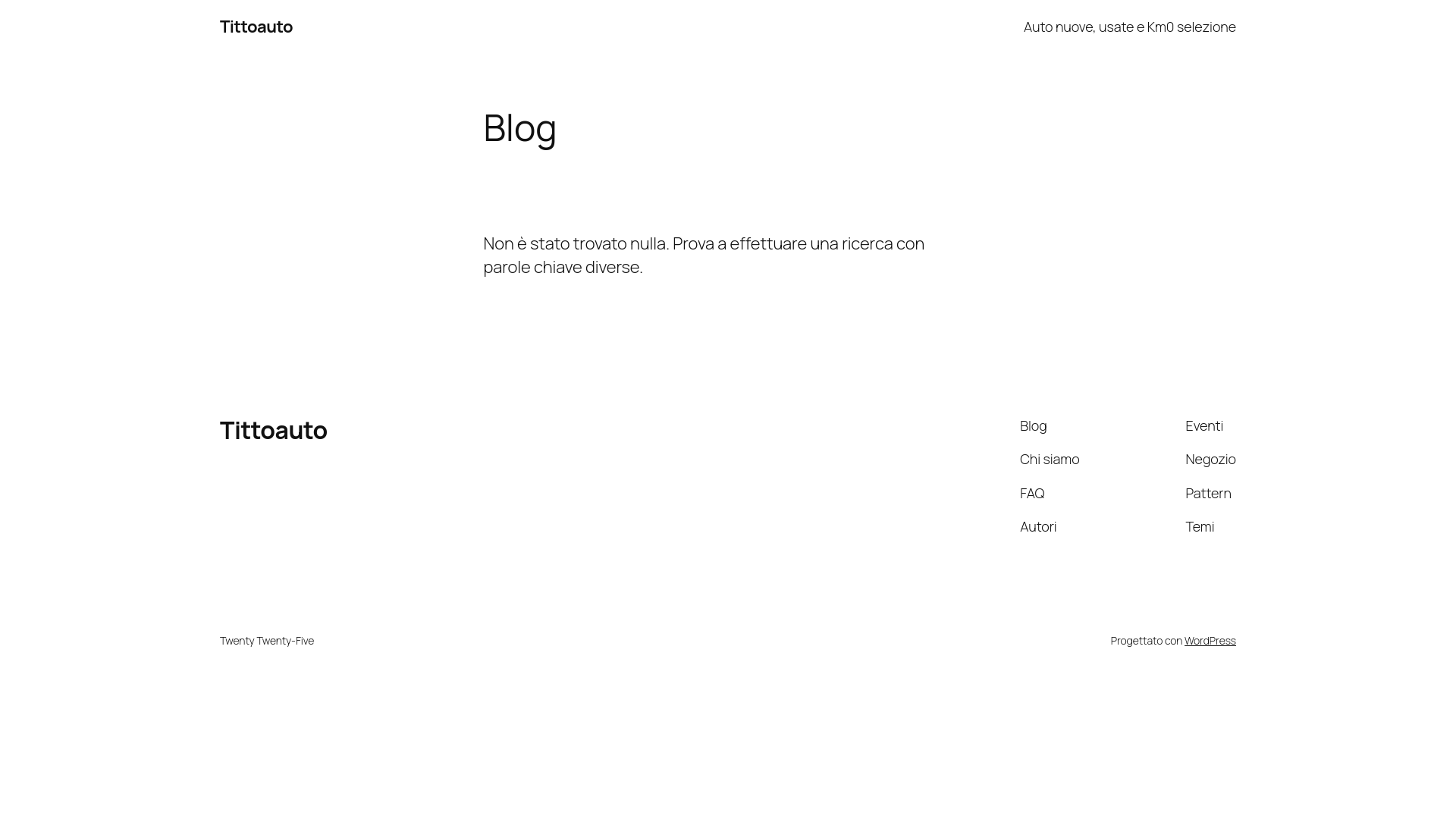 website screenshot of https://tittoauto.it