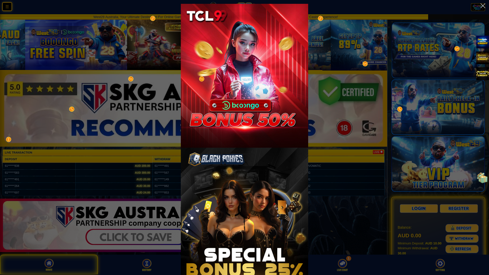 website screenshot of https://west28.fit