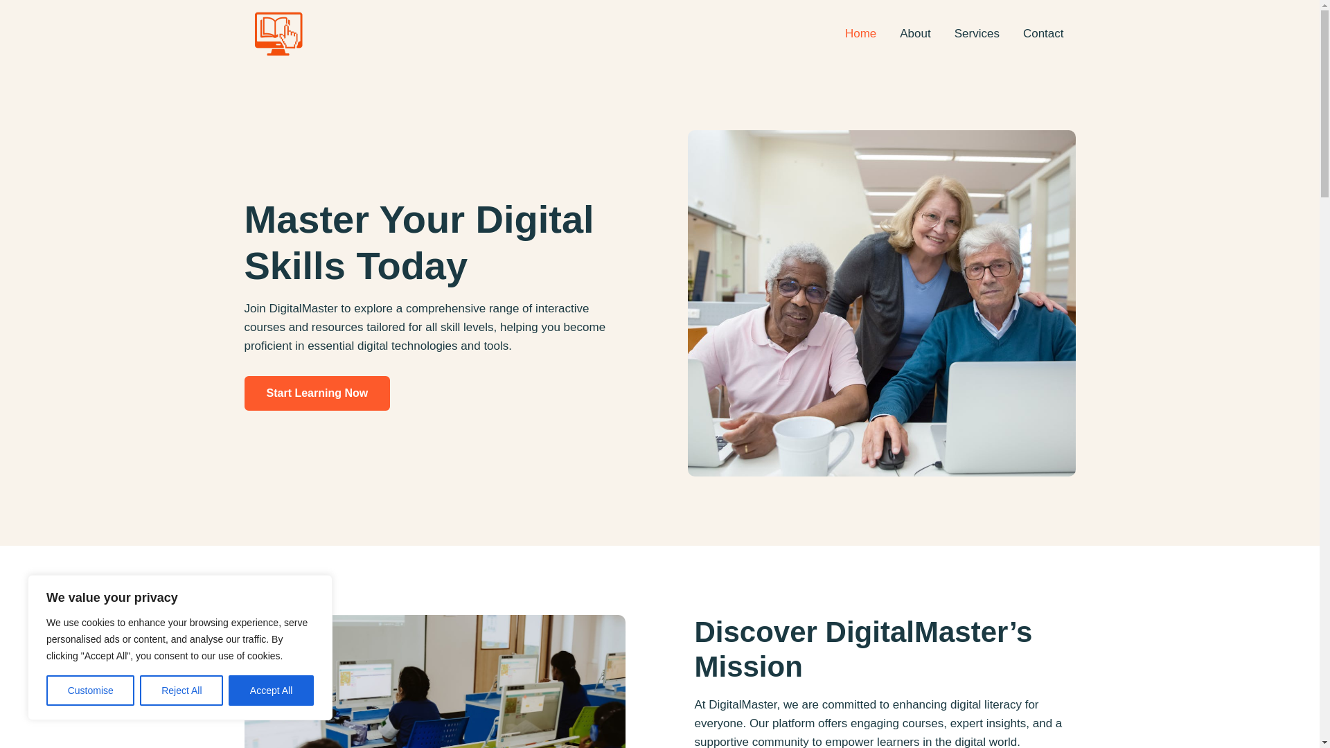 website screenshot of https://masteryourtech.digital/