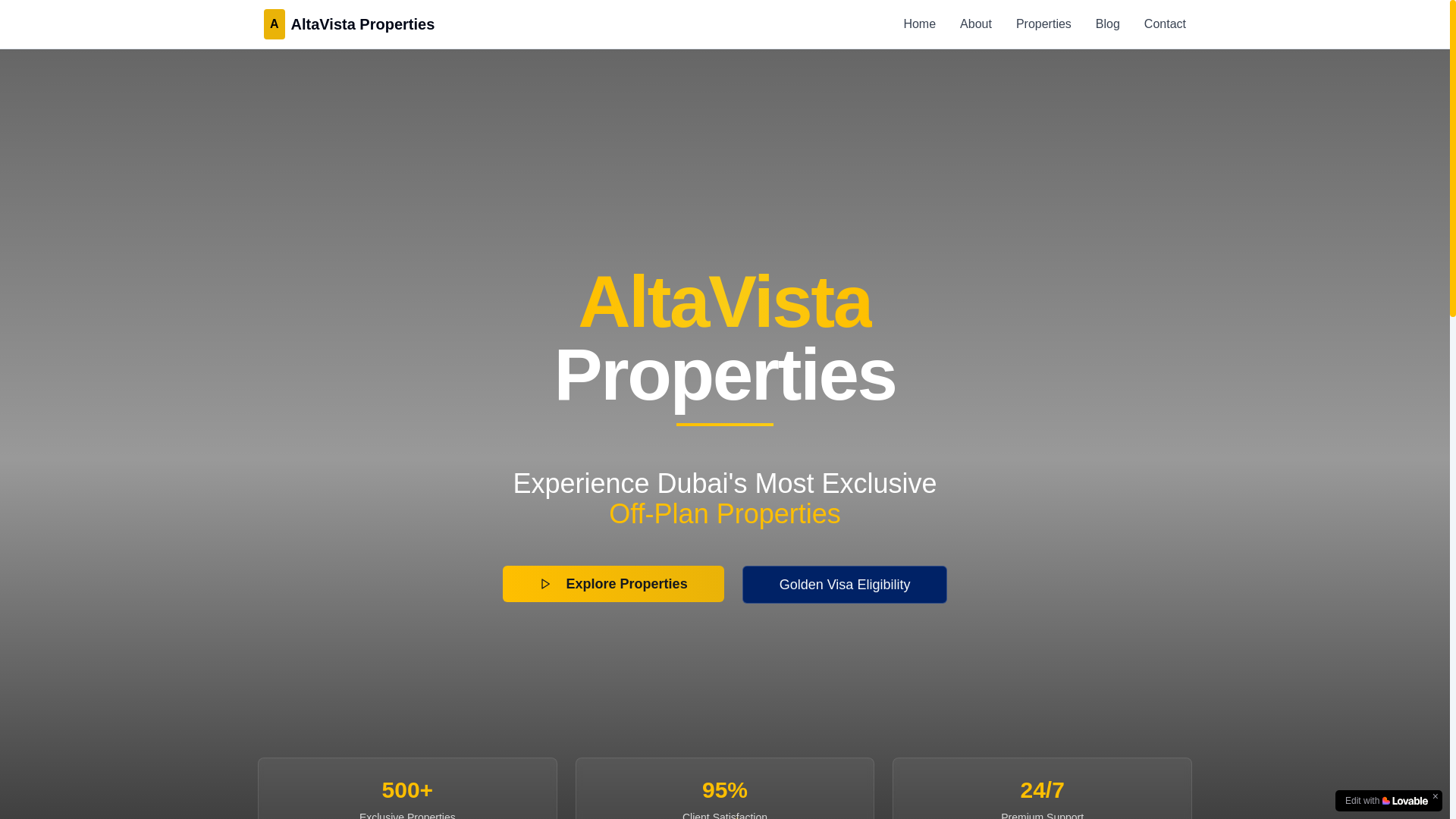 website screenshot of https://altavista.ae/