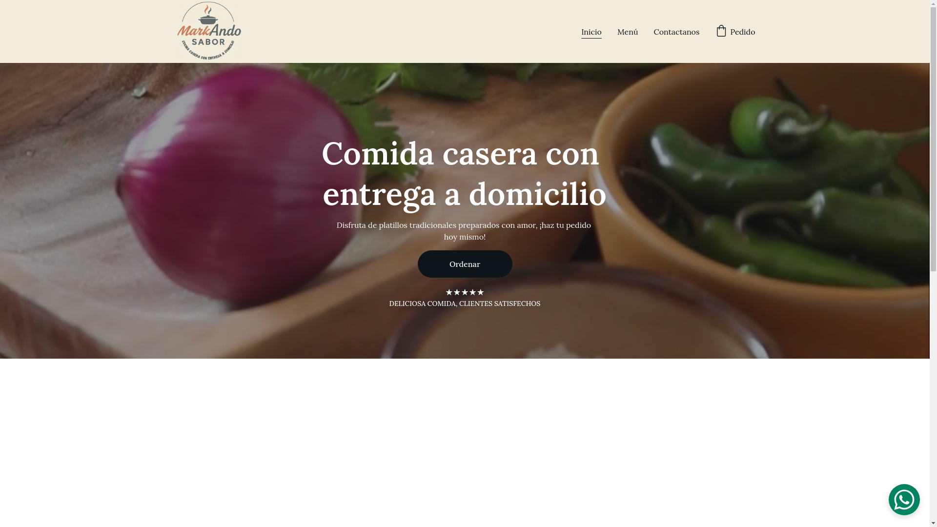website screenshot of https://markandosabor.com/
