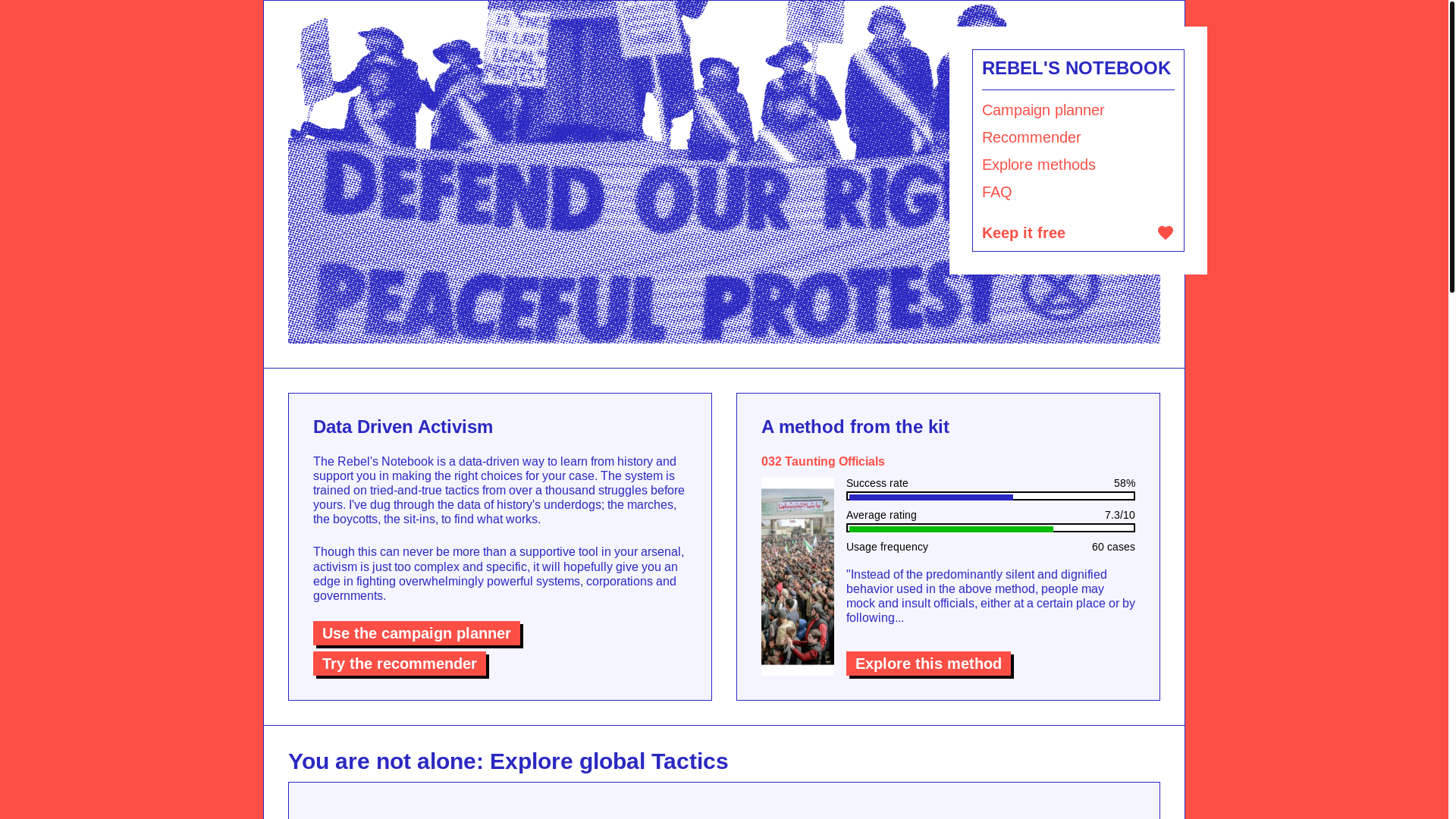 website screenshot of https://rebelsnotebook.com/