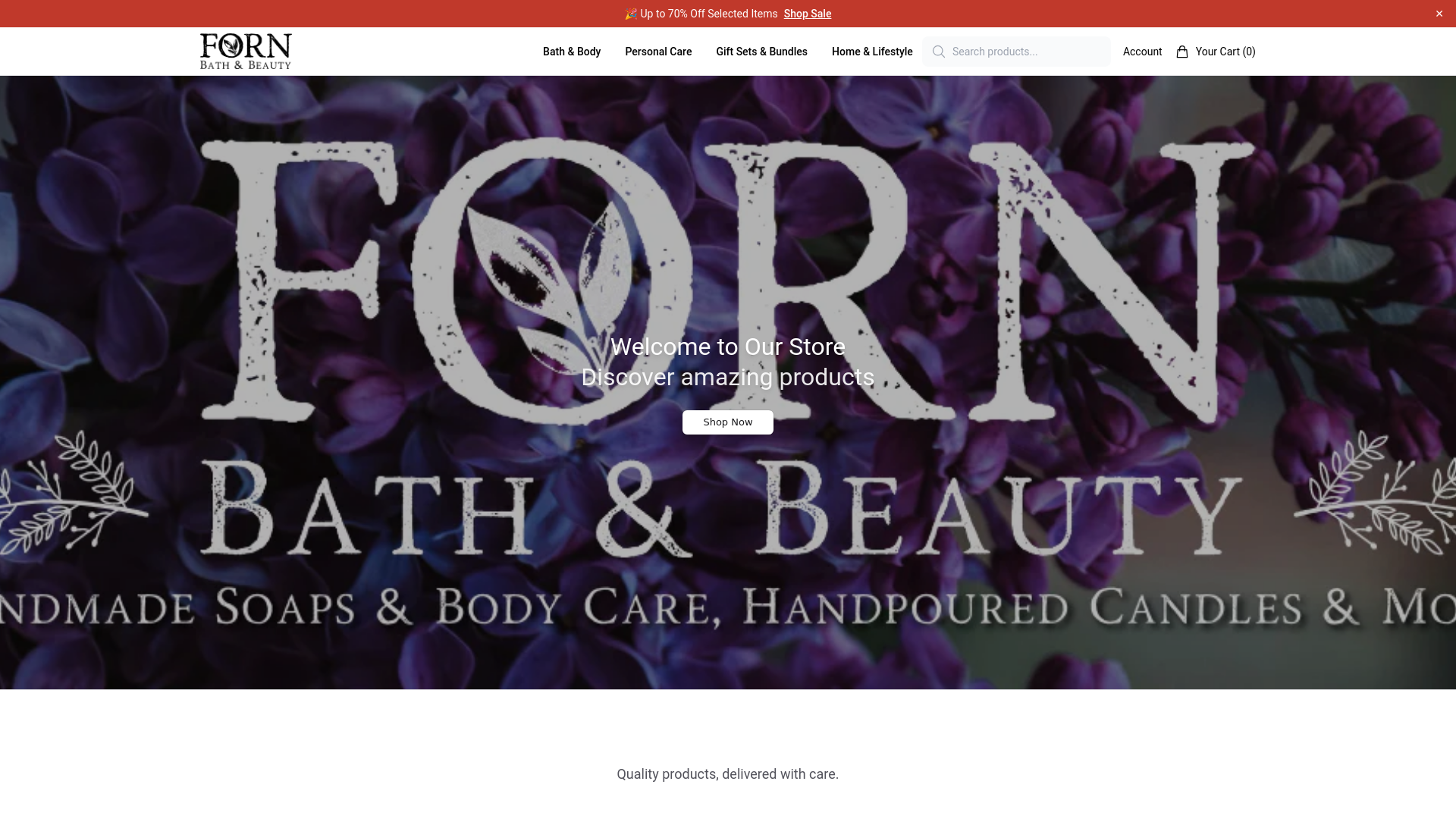 website screenshot of https://fornloveco.shop/