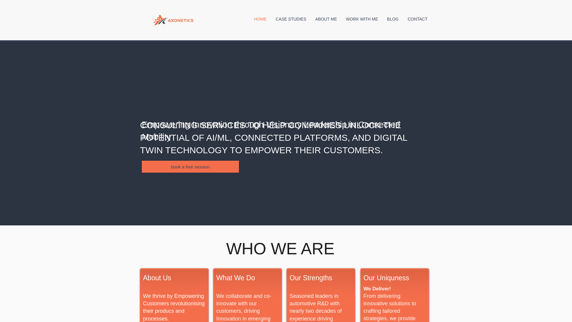 website screenshot of https://axonetics.com.au