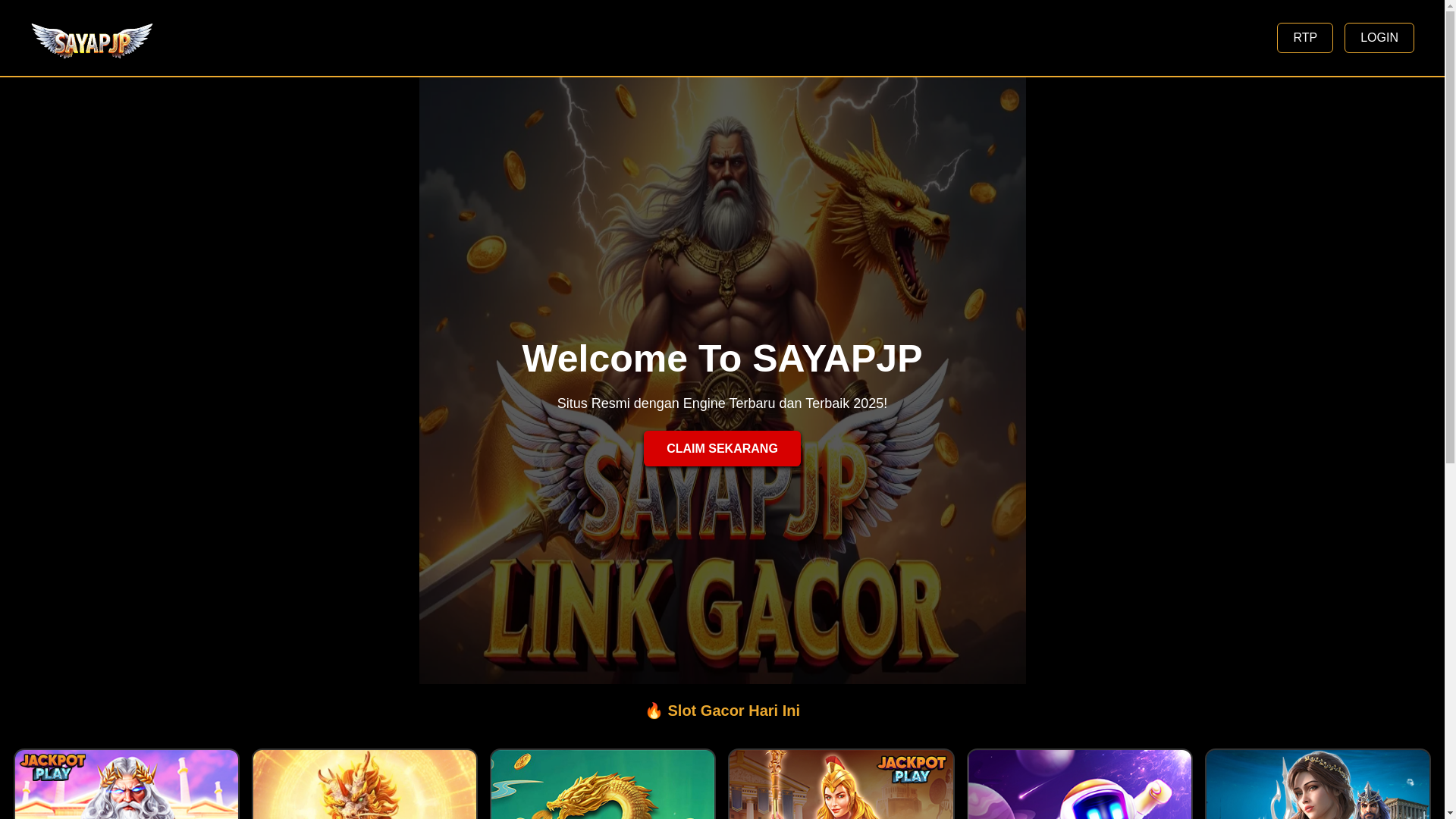 website screenshot of https://sayapjpjackpot.com/