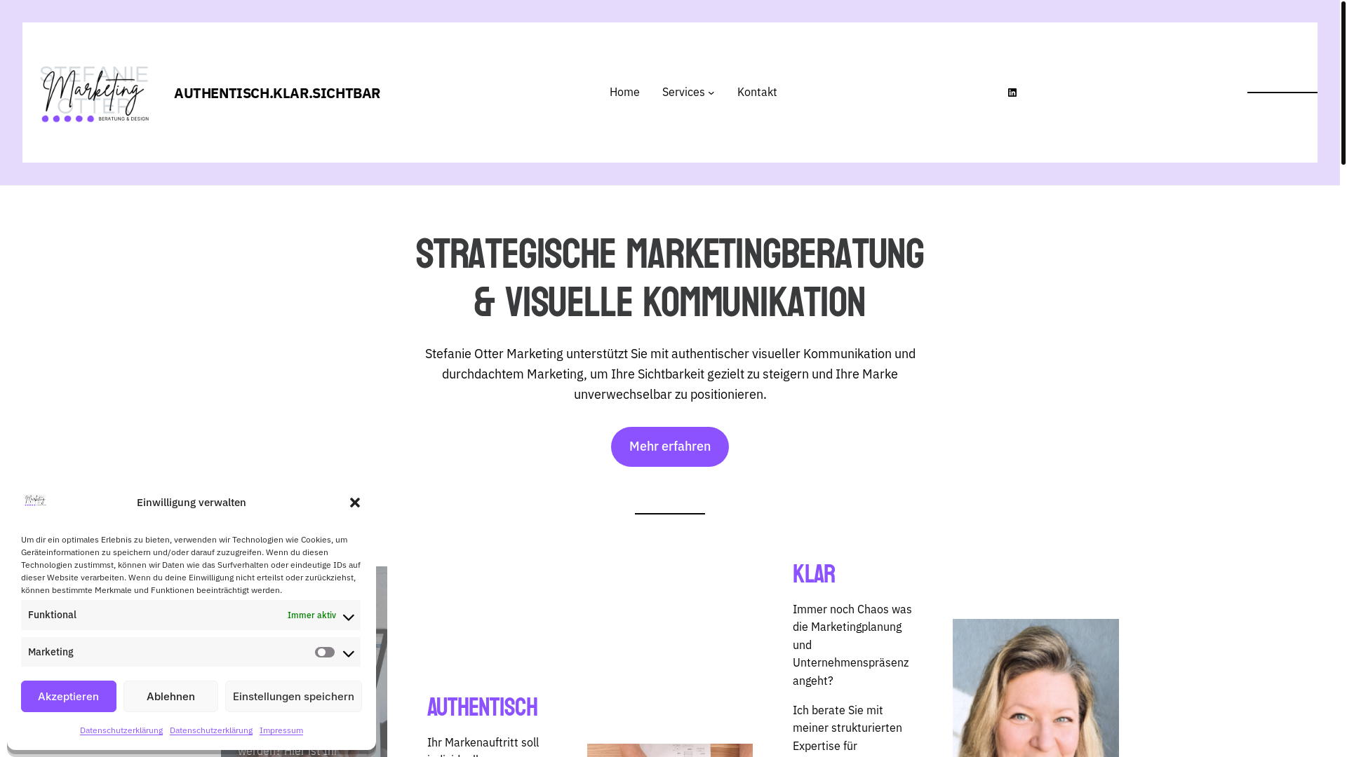 website screenshot of https://stefanieotter.com/