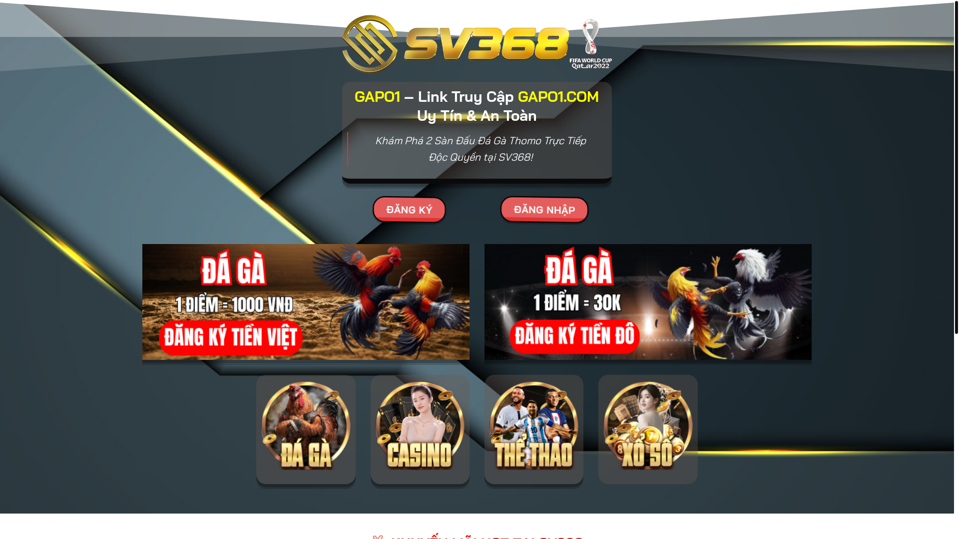 website screenshot of https://gapo1.com