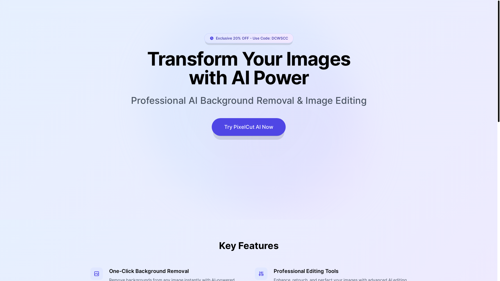 website screenshot of https://pixcutai.pages.dev/