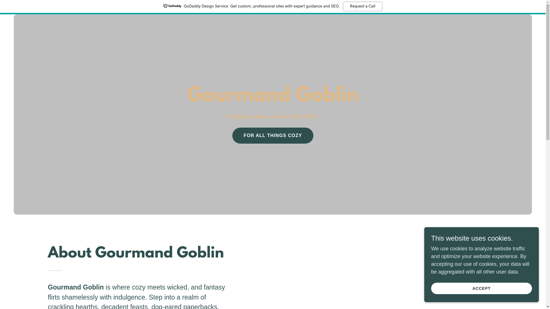 website screenshot of https://thegourmandgoblin.com/