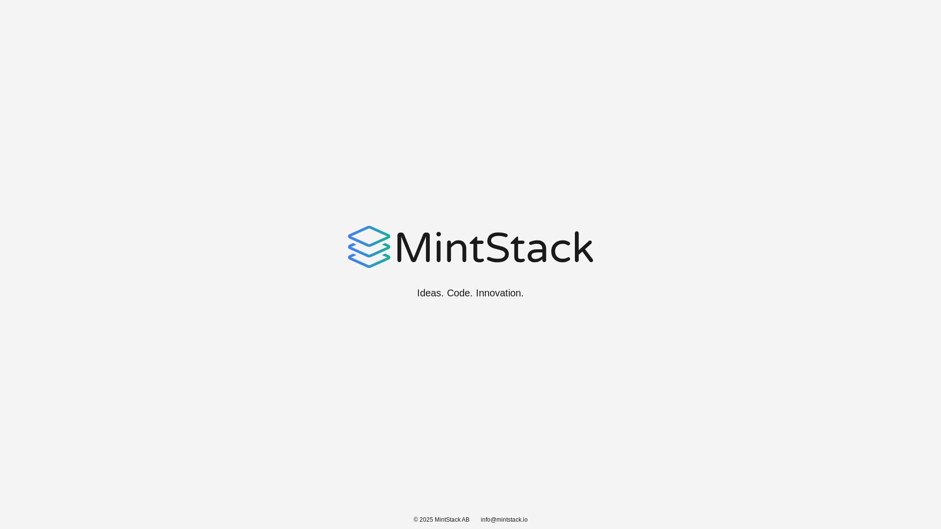 website screenshot of https://mintstack.se/