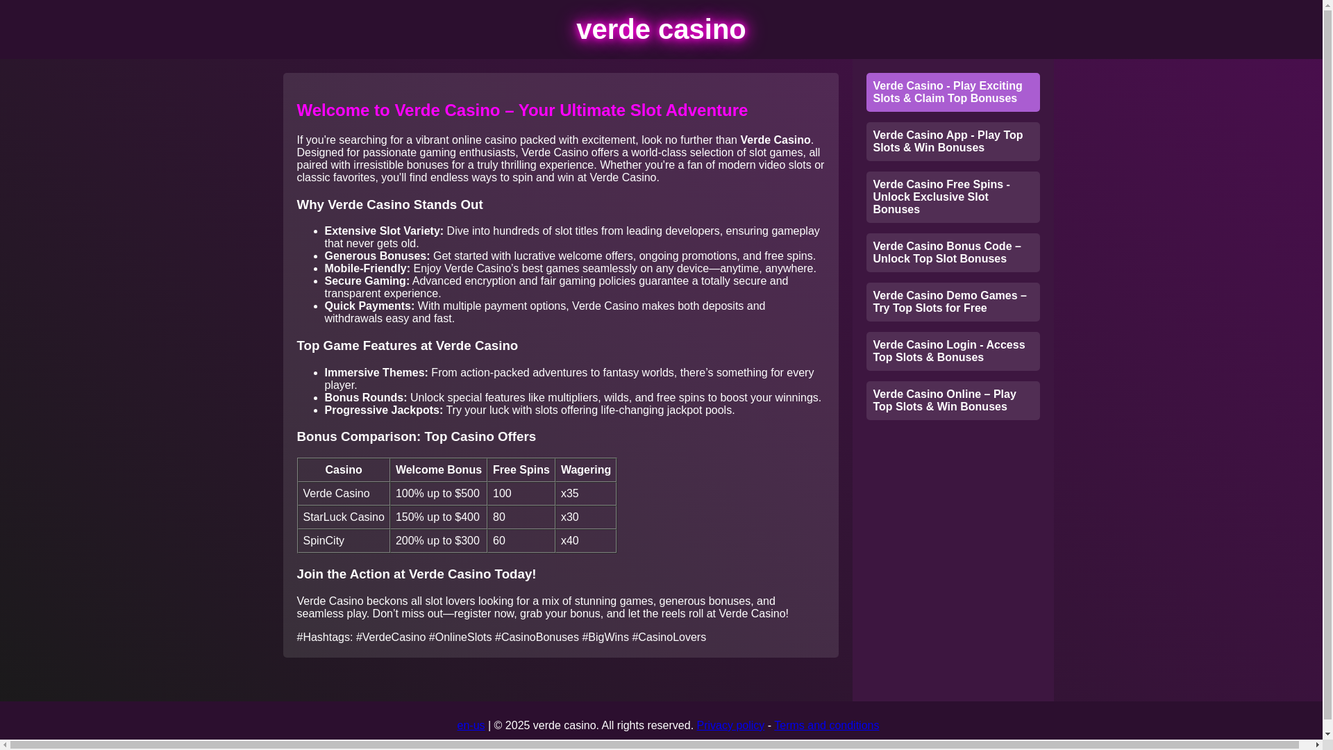 website screenshot of https://verde-casinoyj2.pages.dev/