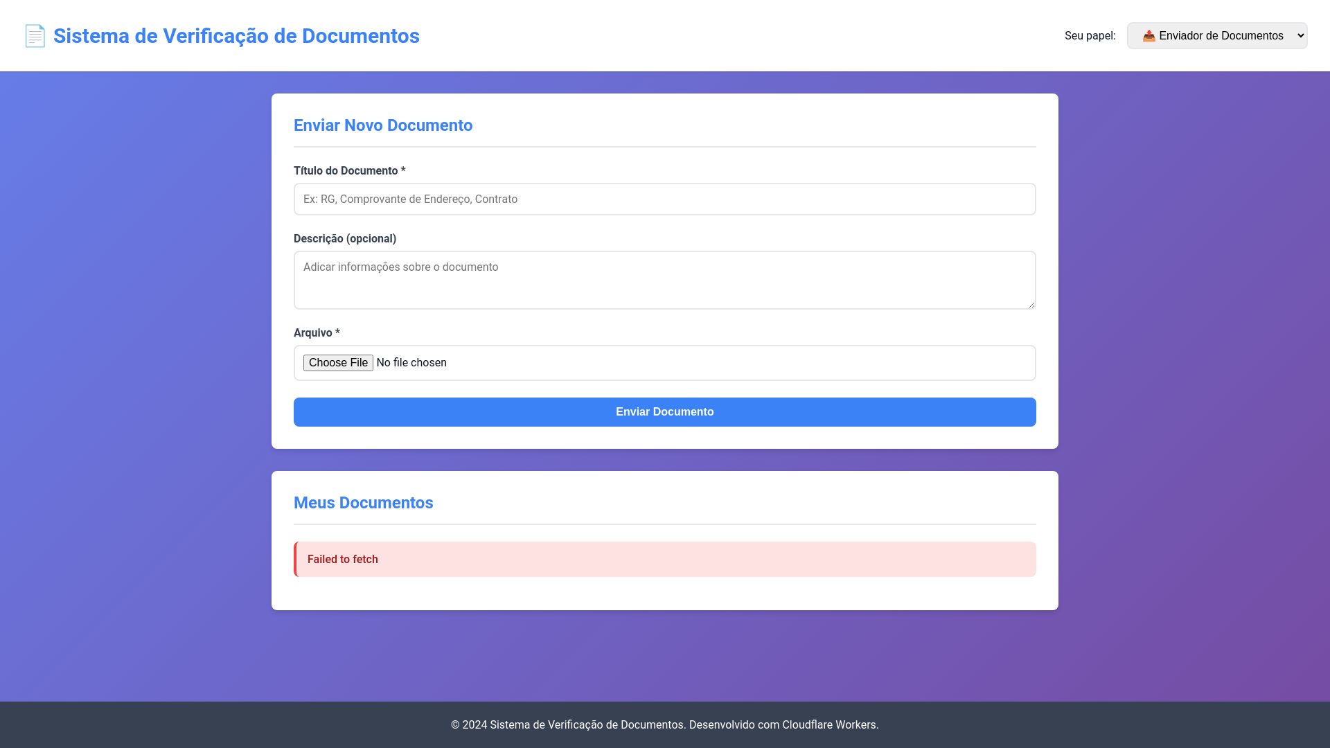 website screenshot of https://document-upload-system-frontend.pages.dev/