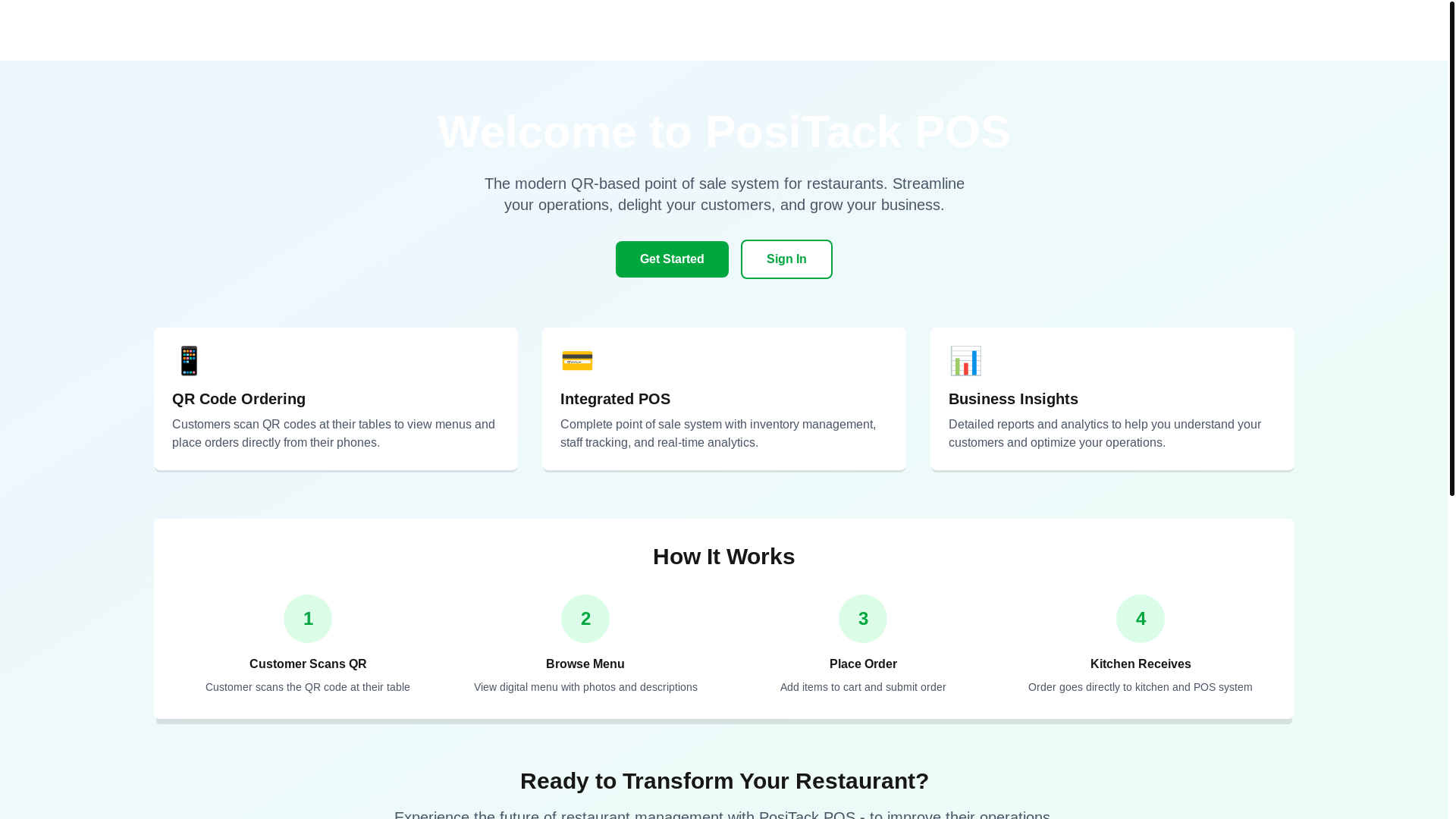 website screenshot of https://positack.co.za/