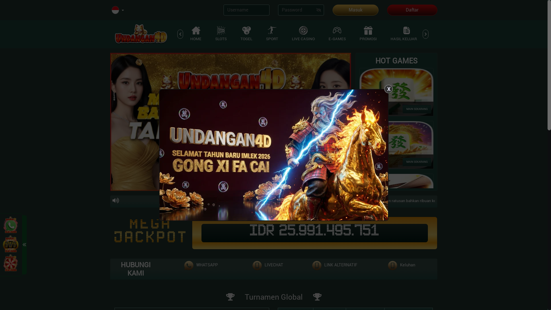 website screenshot of https://undanganmatic.mom/