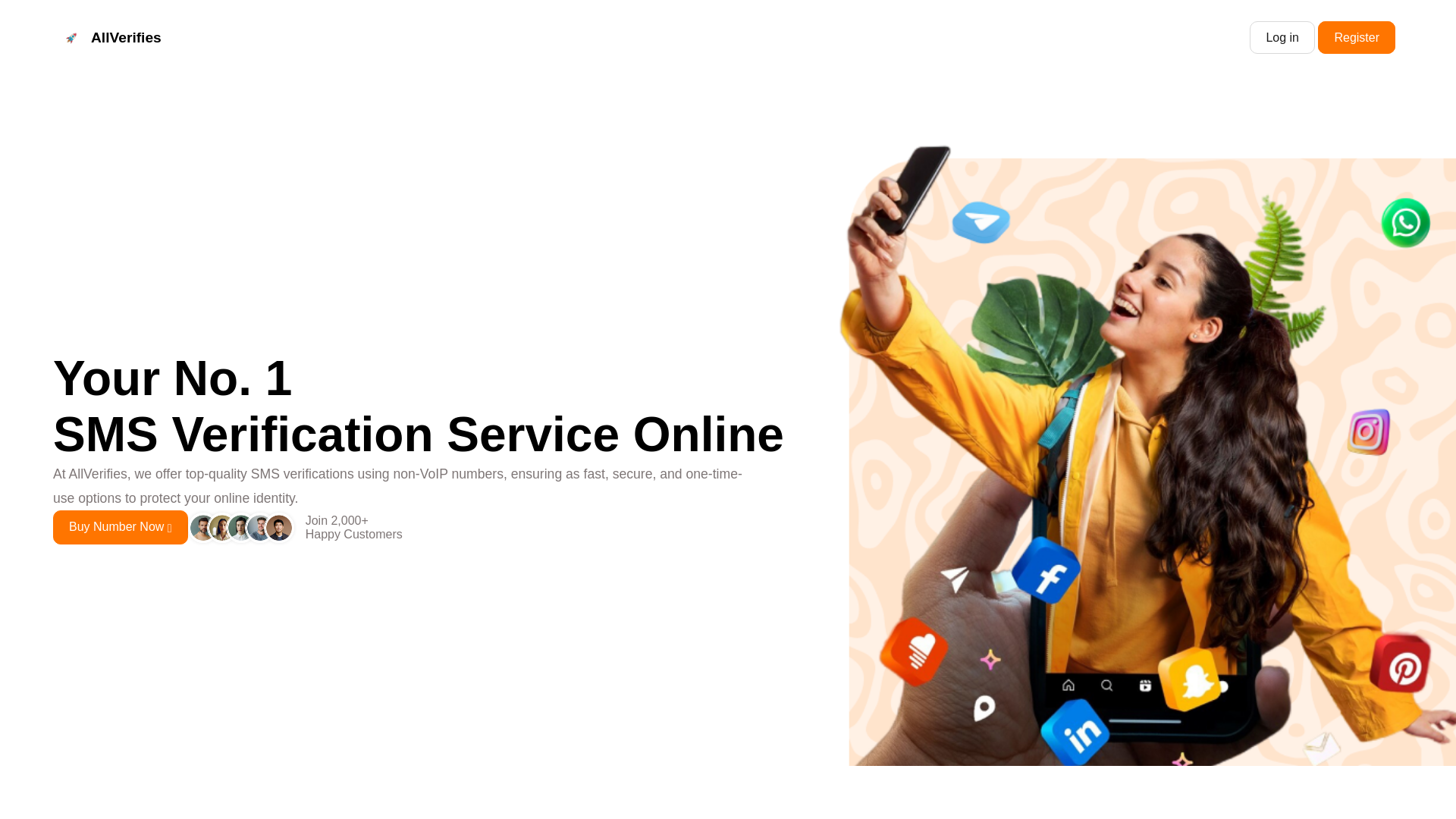 website screenshot of https://allverifies.com/