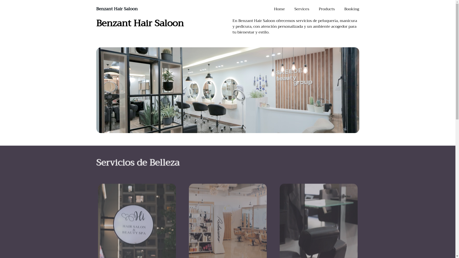 website screenshot of https://benzanthairsaloon.com/