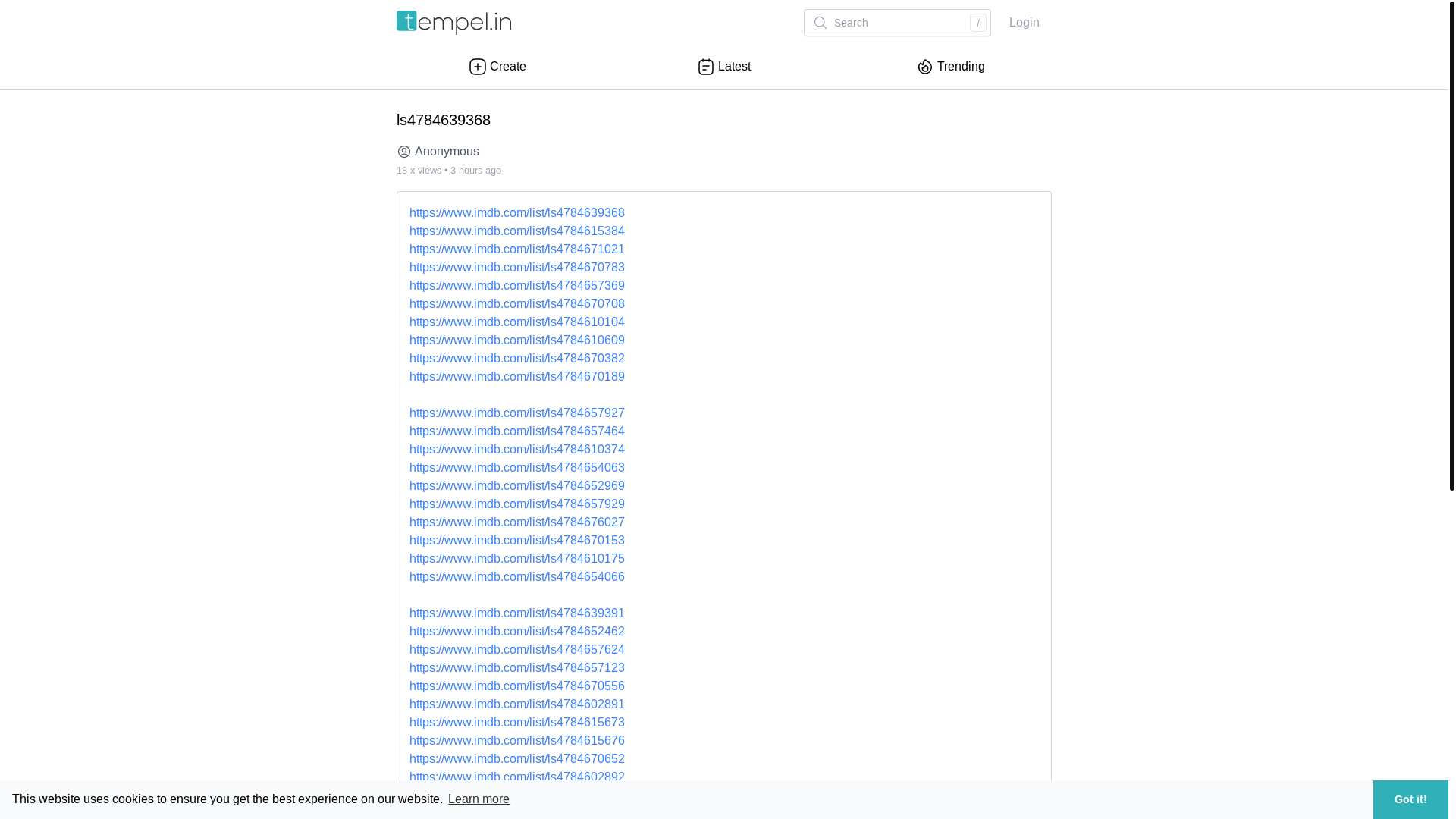 website screenshot of https://tempel.in/view/68A
