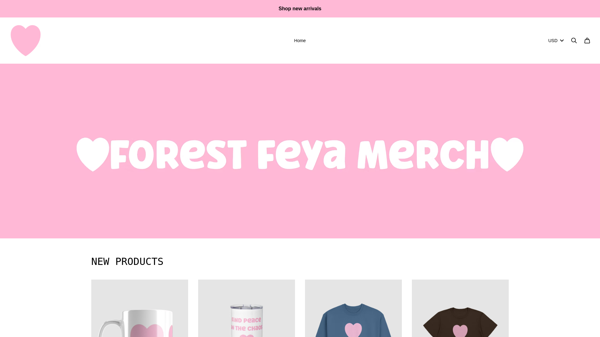website screenshot of https://forestfeya.store