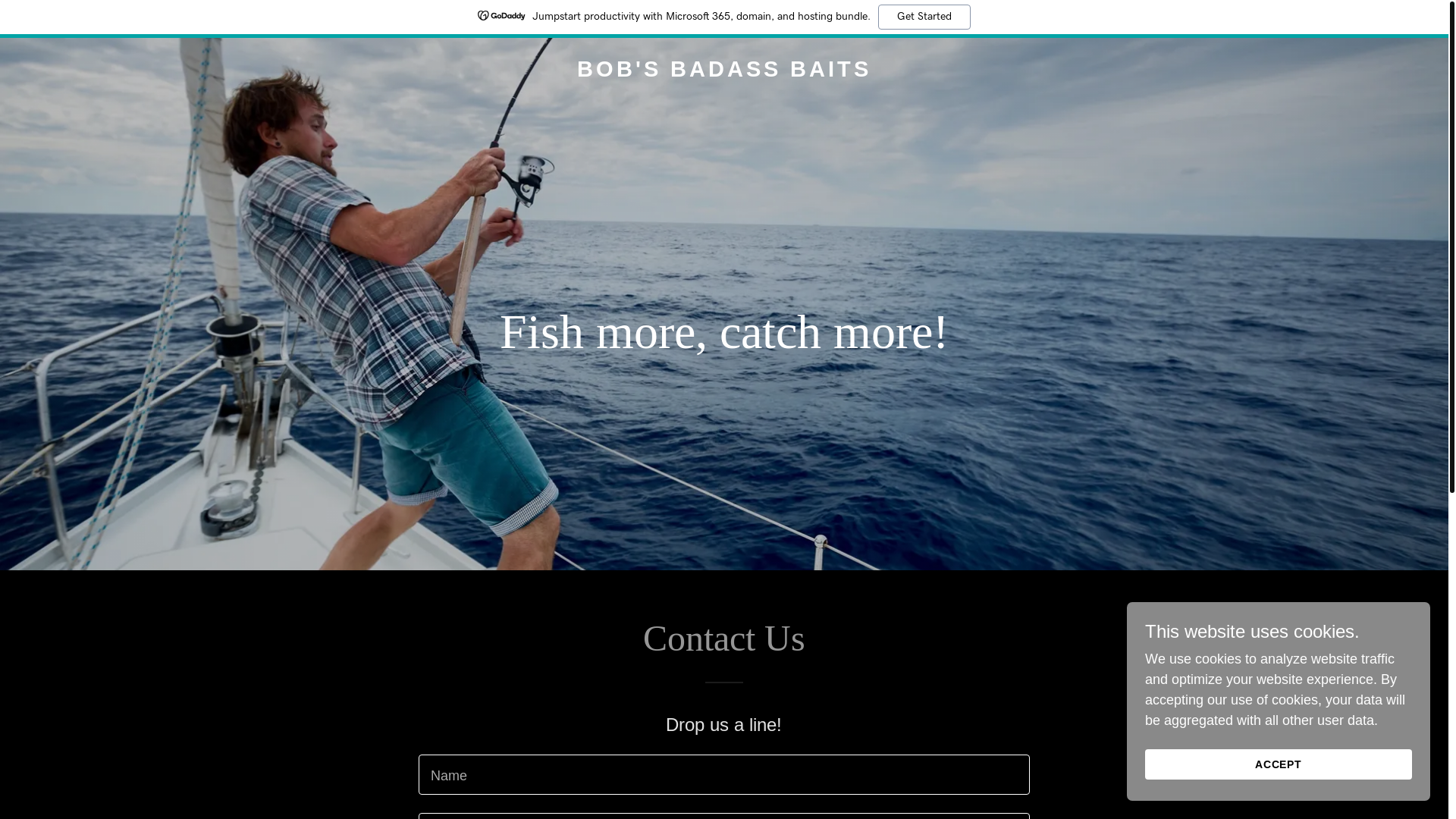 website screenshot of https://bobsbadassbaits.com/
