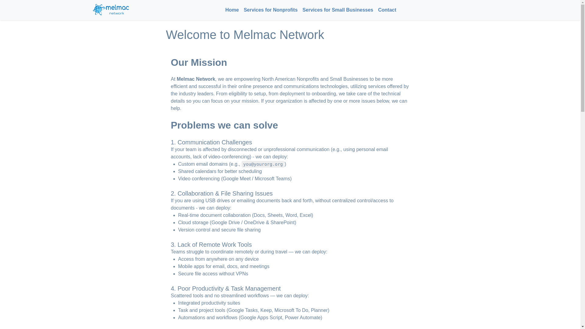 website screenshot of https://www-melmac-net.pages.dev/
