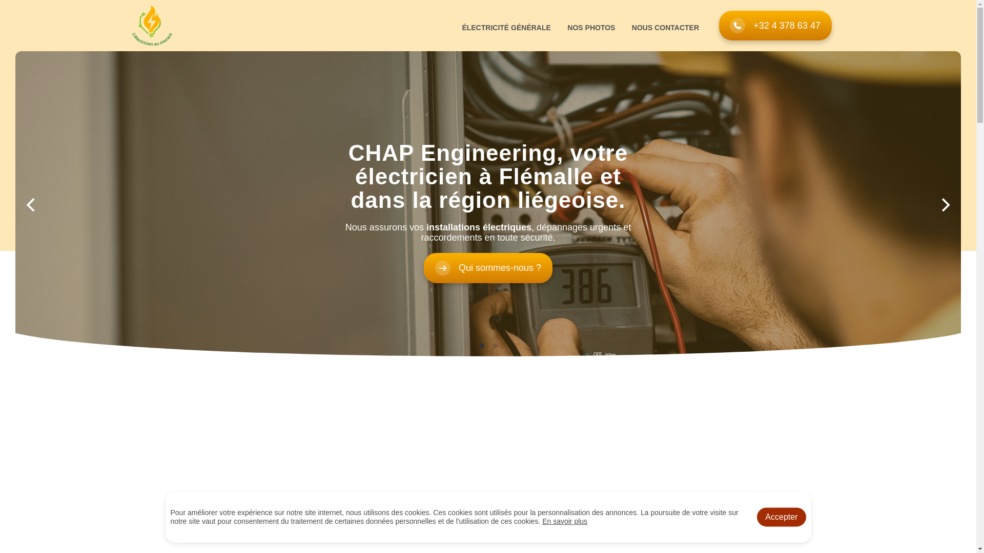 website screenshot of https://chapengineering.be/