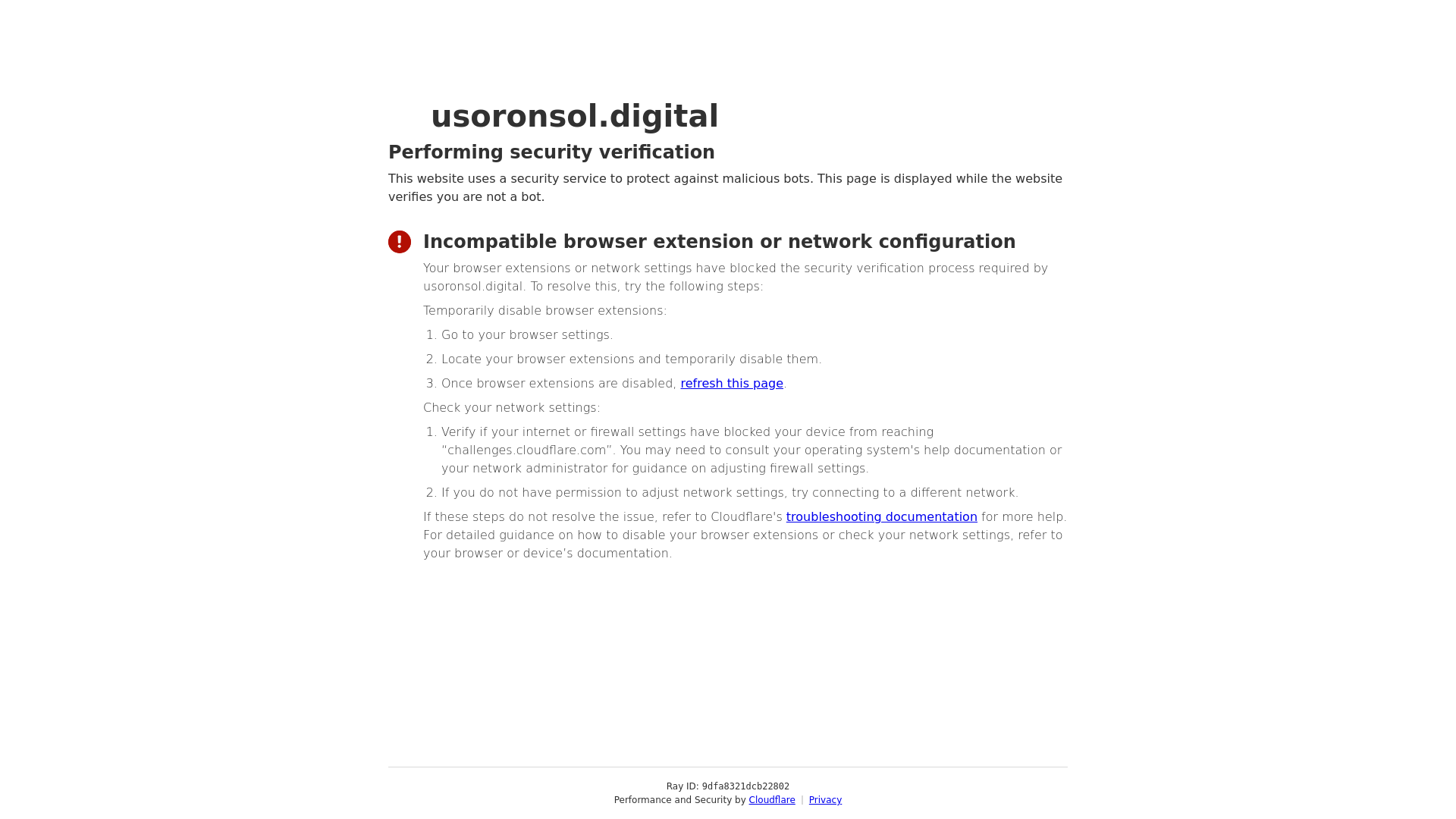 website screenshot of https://usoronsol.digital