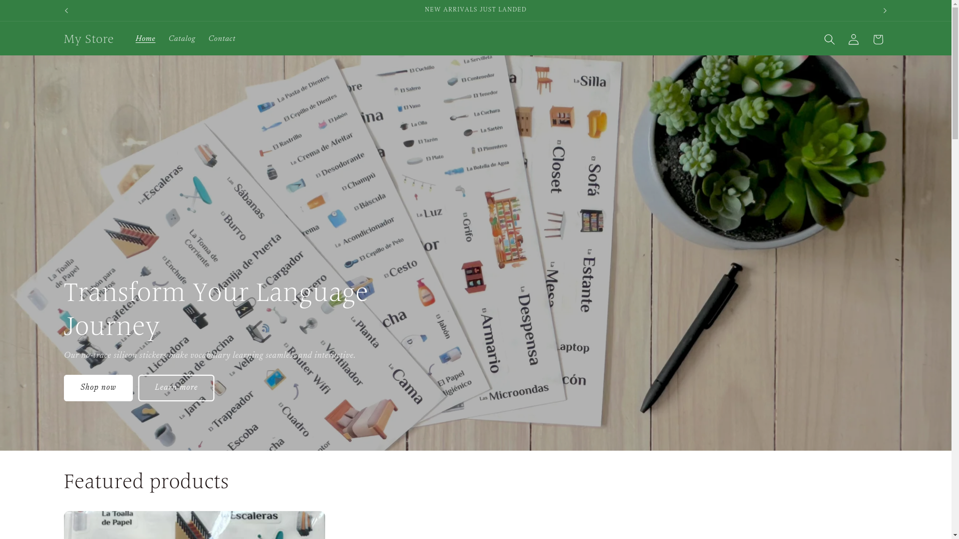 website screenshot of https://lingostickers.us/