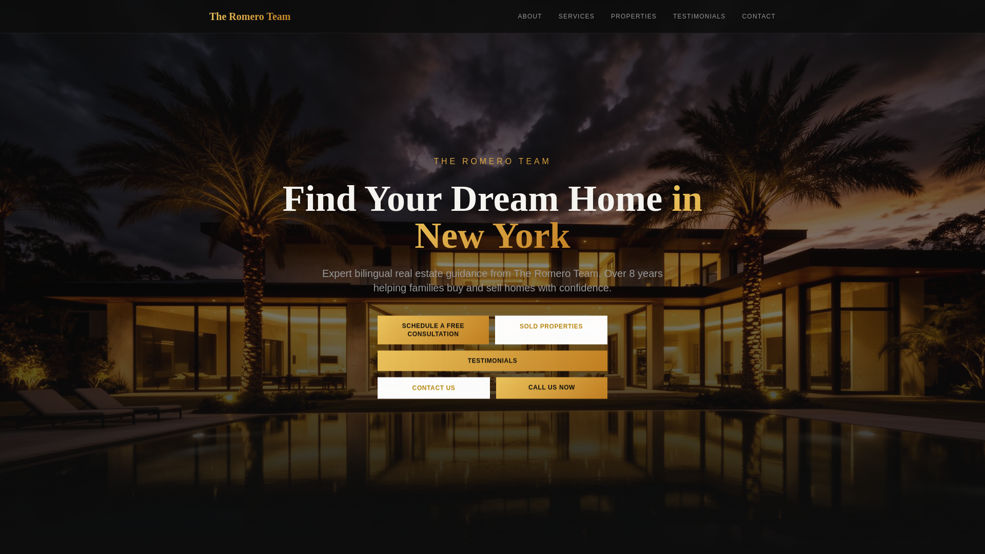 website screenshot of https://theromeroteamny.com/