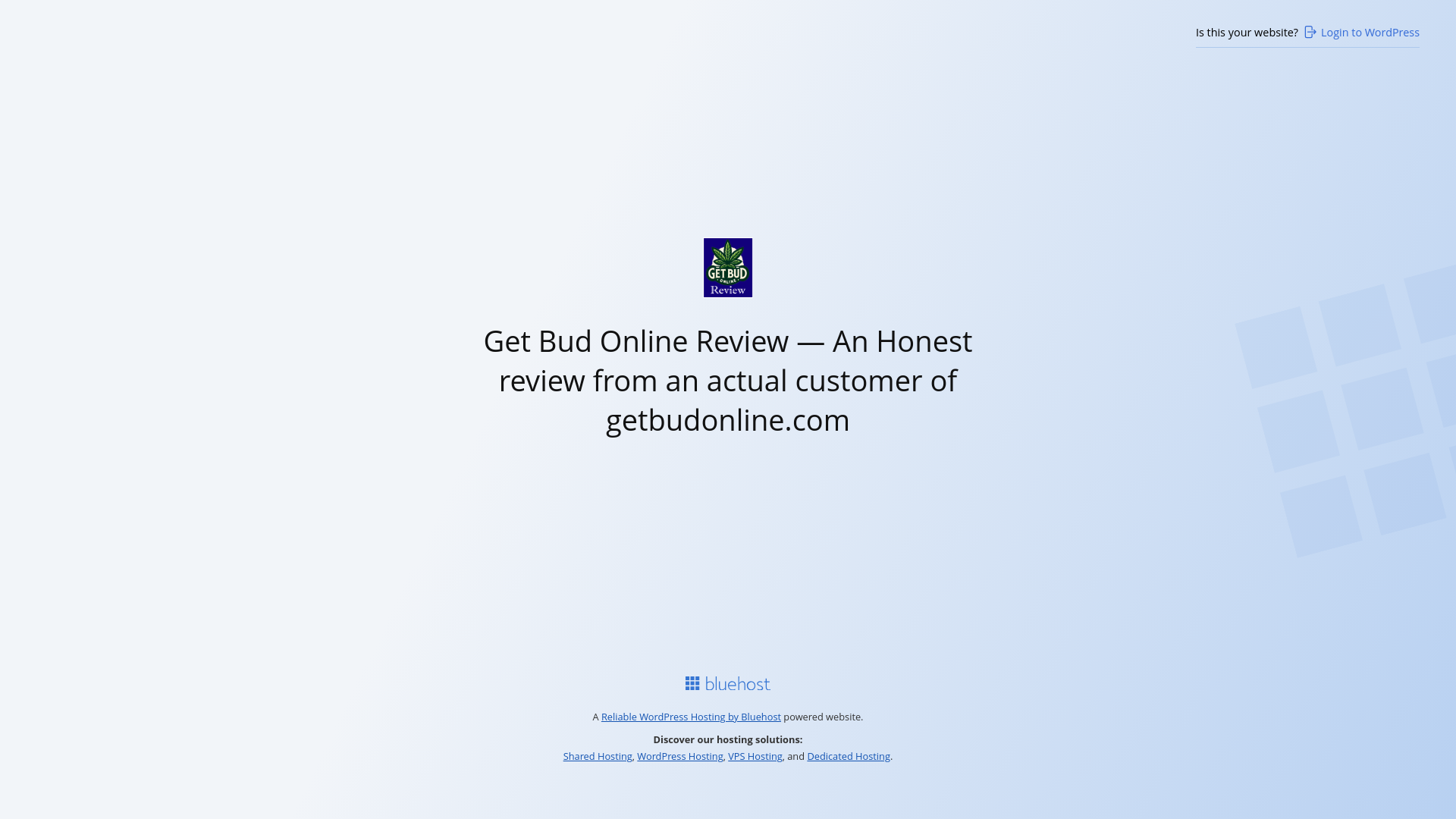 website screenshot of https://getbudonlinereview.com