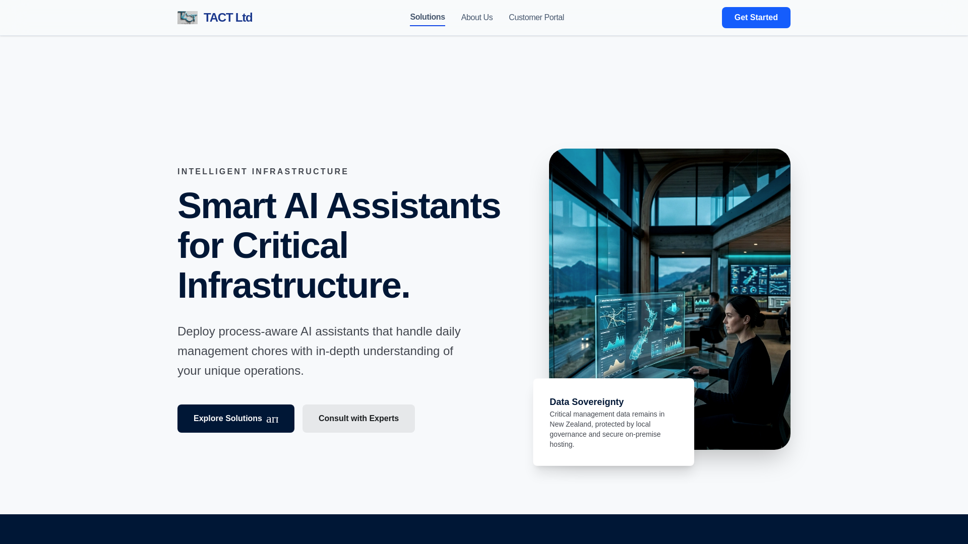 website screenshot of https://tactltd.ai