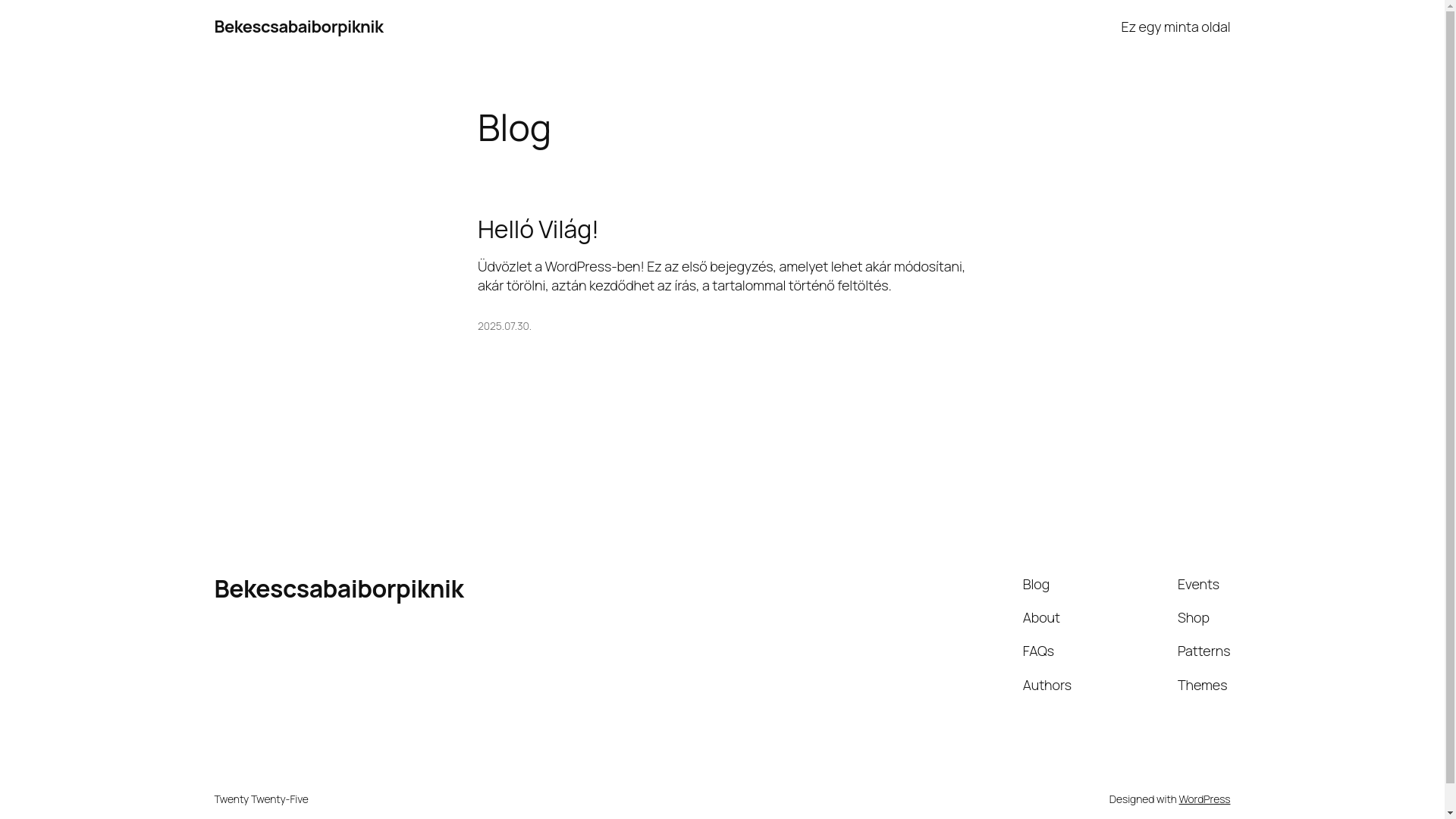 website screenshot of https://bekescsabaiborpiknik.hu/