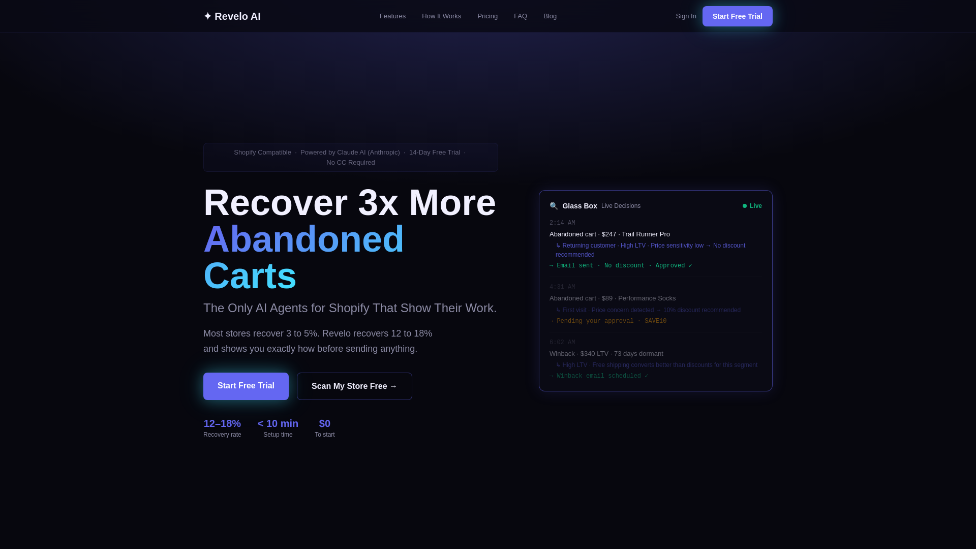 website screenshot of https://getrevelo.net