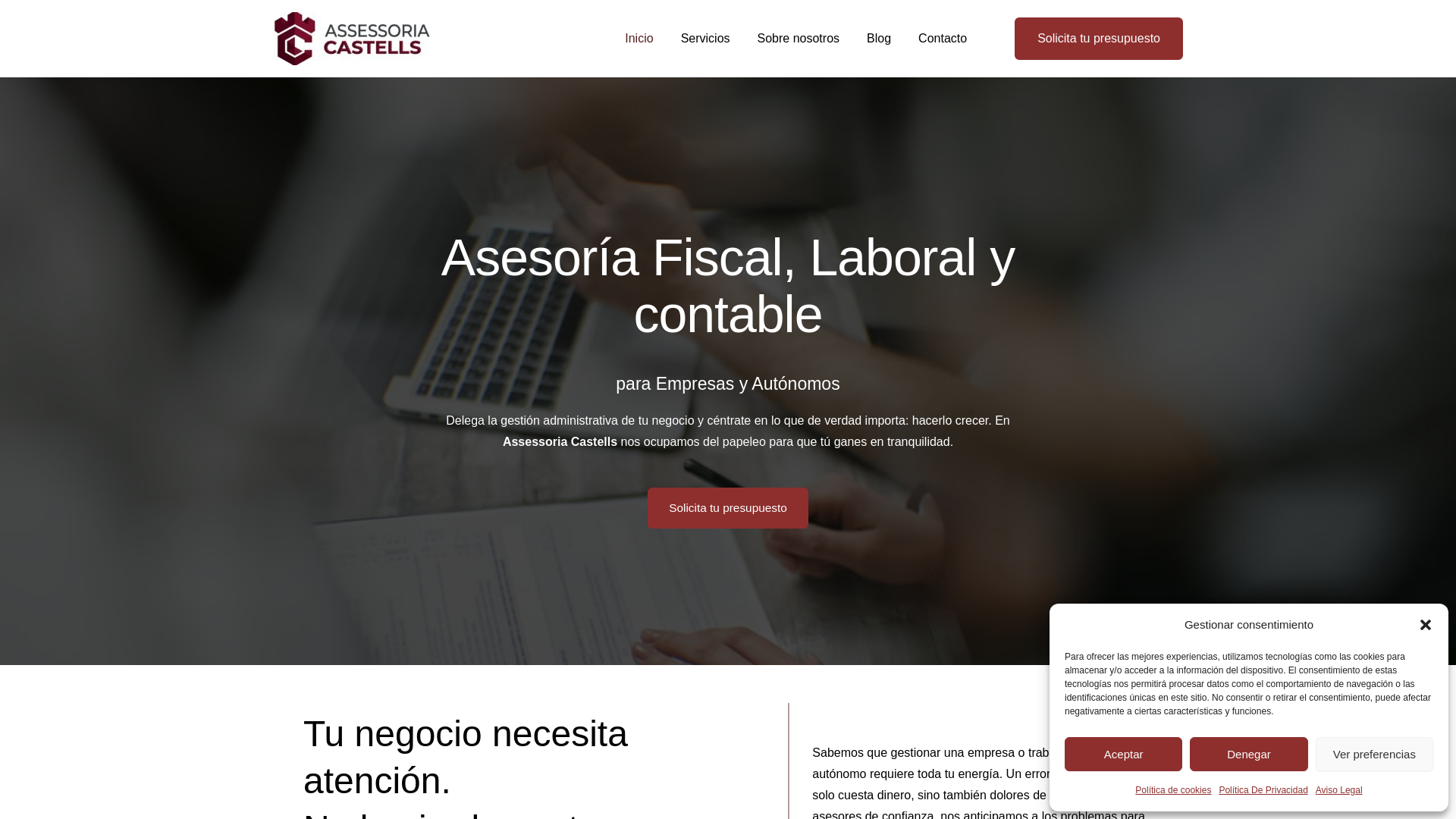 website screenshot of https://assessoriacastells.com