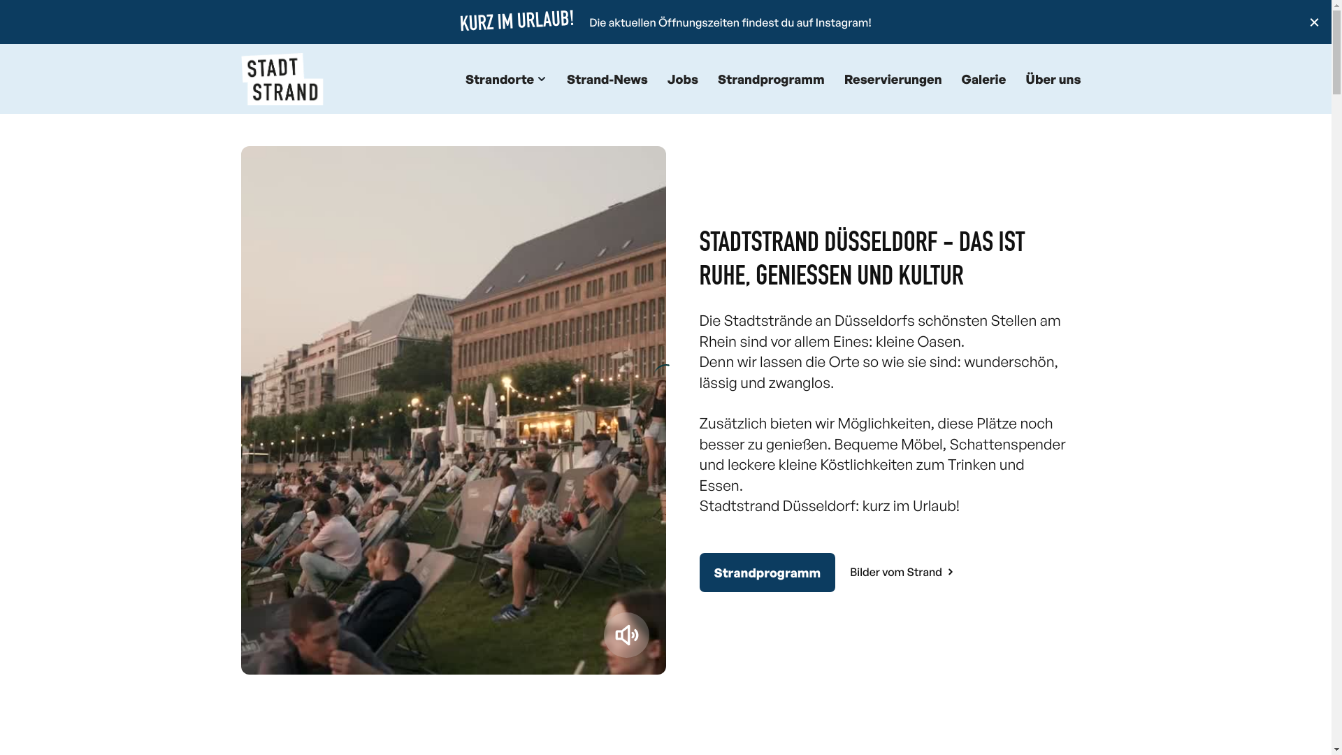 website screenshot of https://stadtstrandduesseldorf.pages.dev/