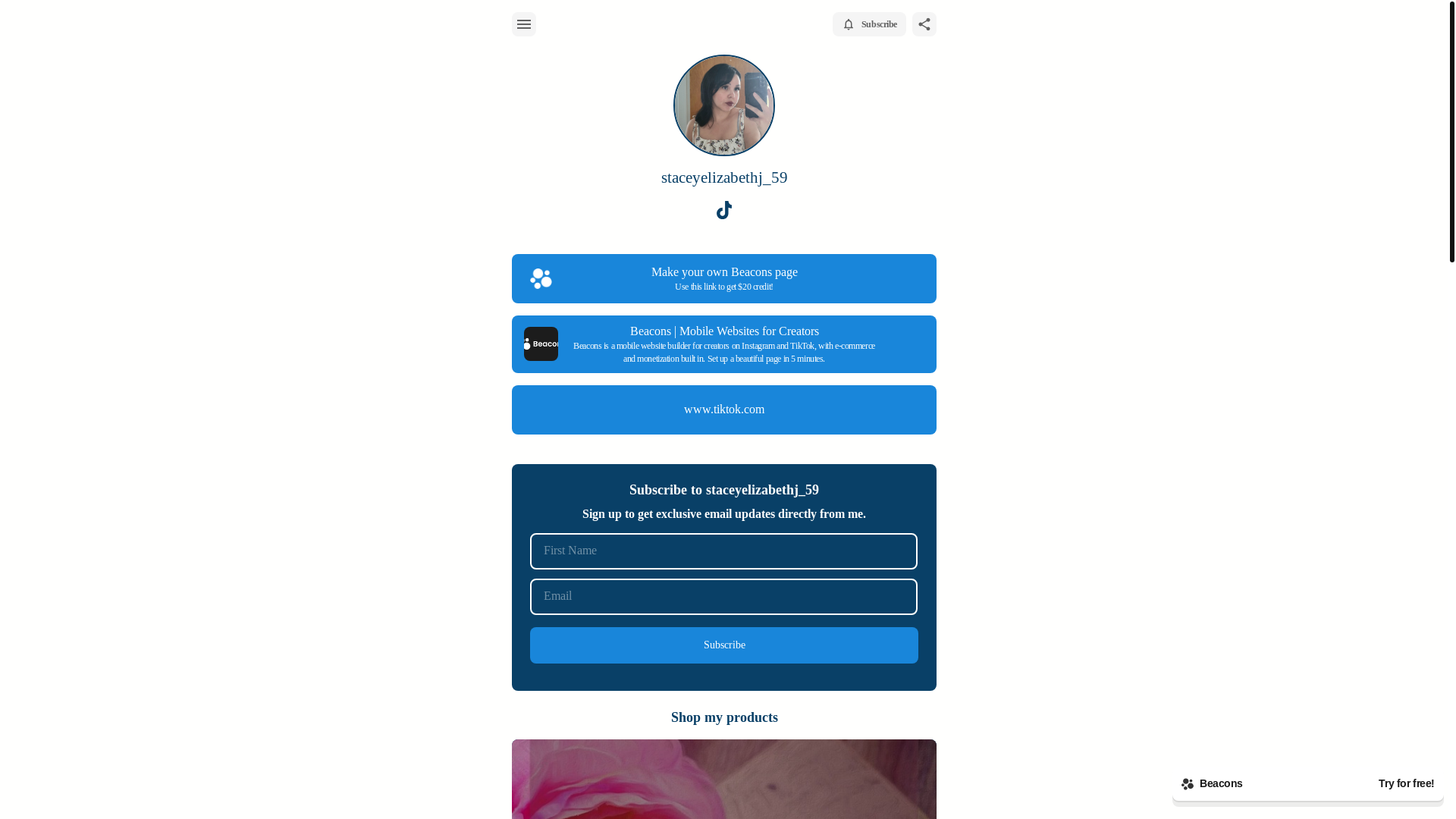 website screenshot of https://staceyelizabethj59.store/