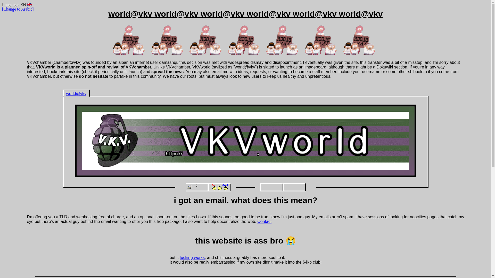 website screenshot of https://vkv.world/