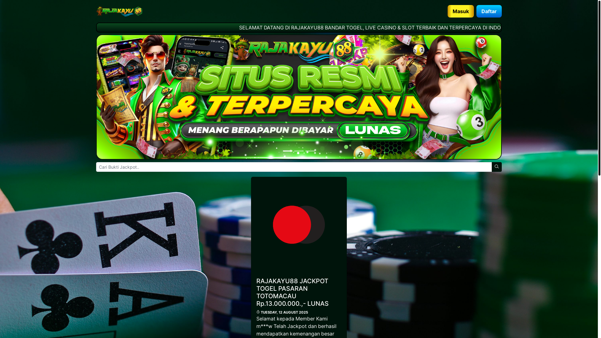website screenshot of https://jprajakayu88.com/