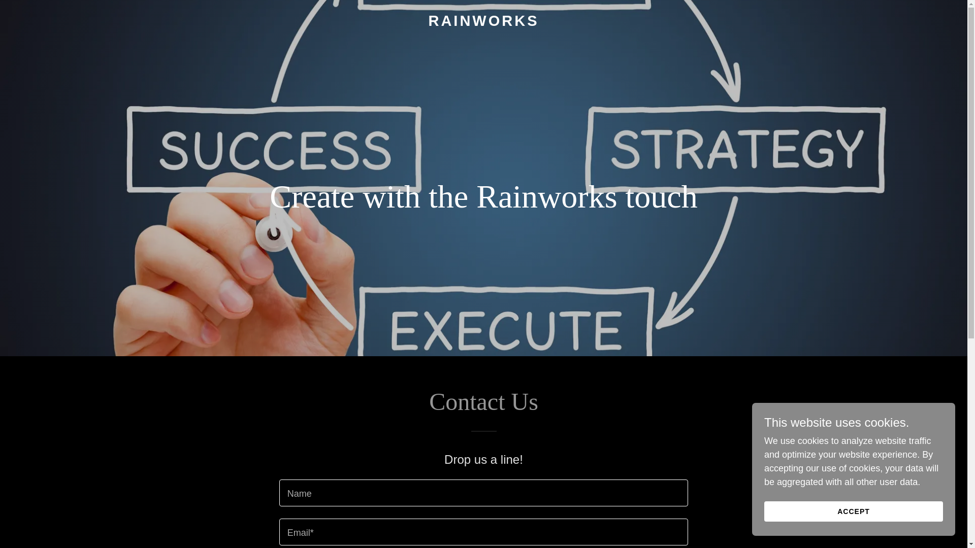 website screenshot of https://rainworks.us/