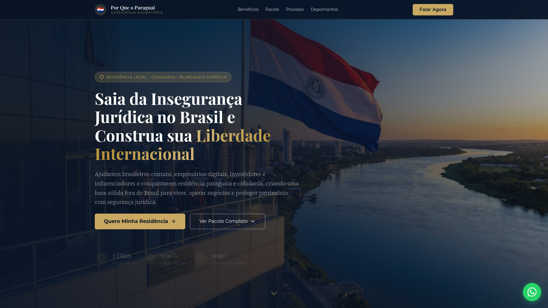 website screenshot of https://porqueparaguai.com.br/