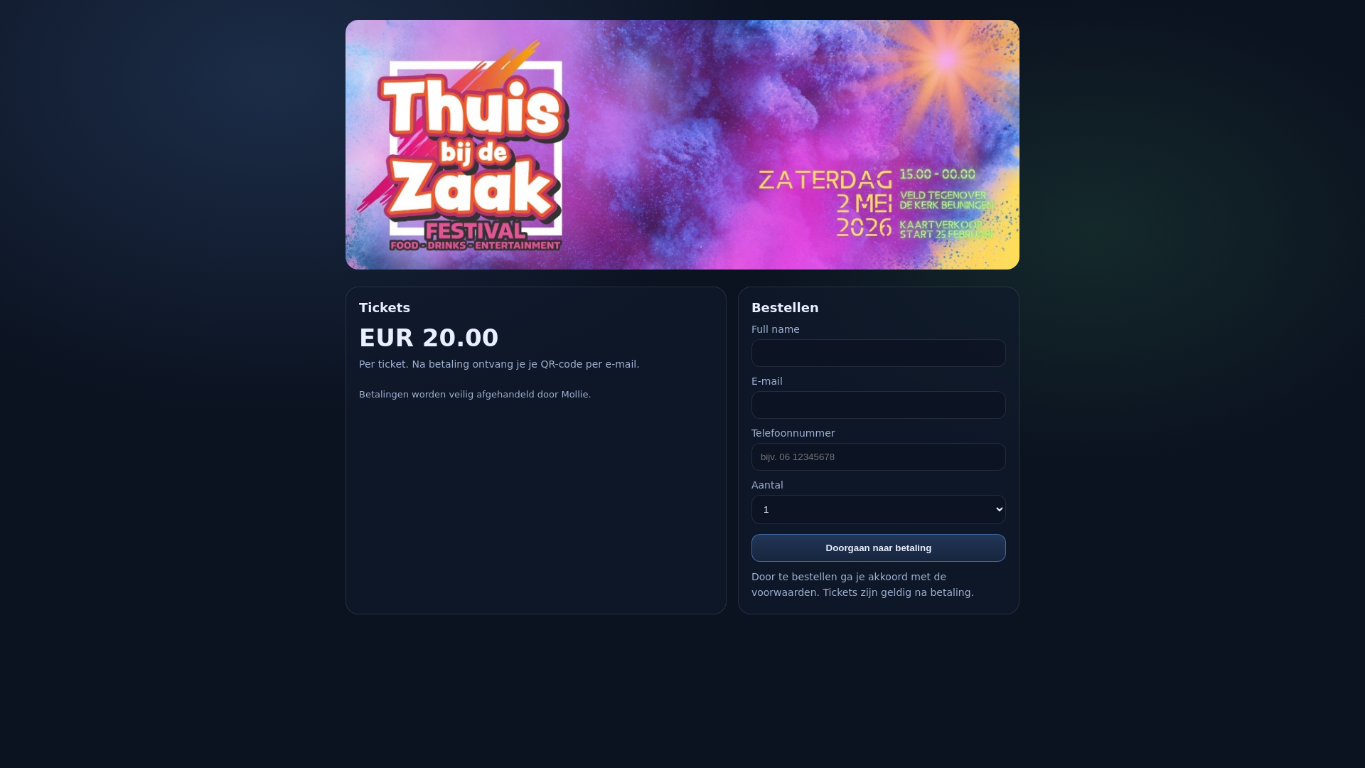 website screenshot of https://ticketsdezaakbeuningen.nl