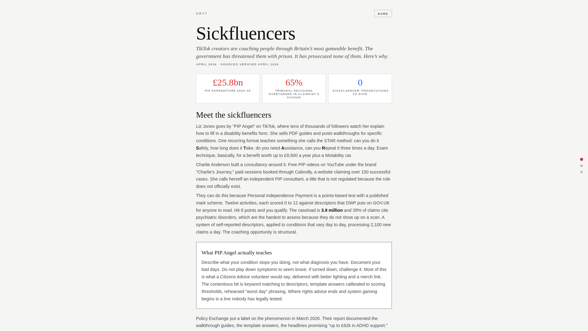 website screenshot of https://gbtt-sickfluencers.pages.dev/