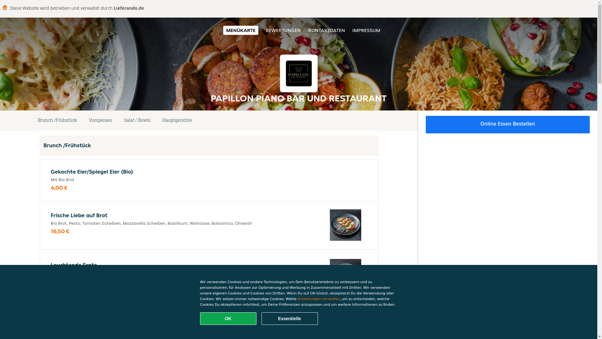 website screenshot of https://papillonpianobarundrestaurant-leipzig.de/
